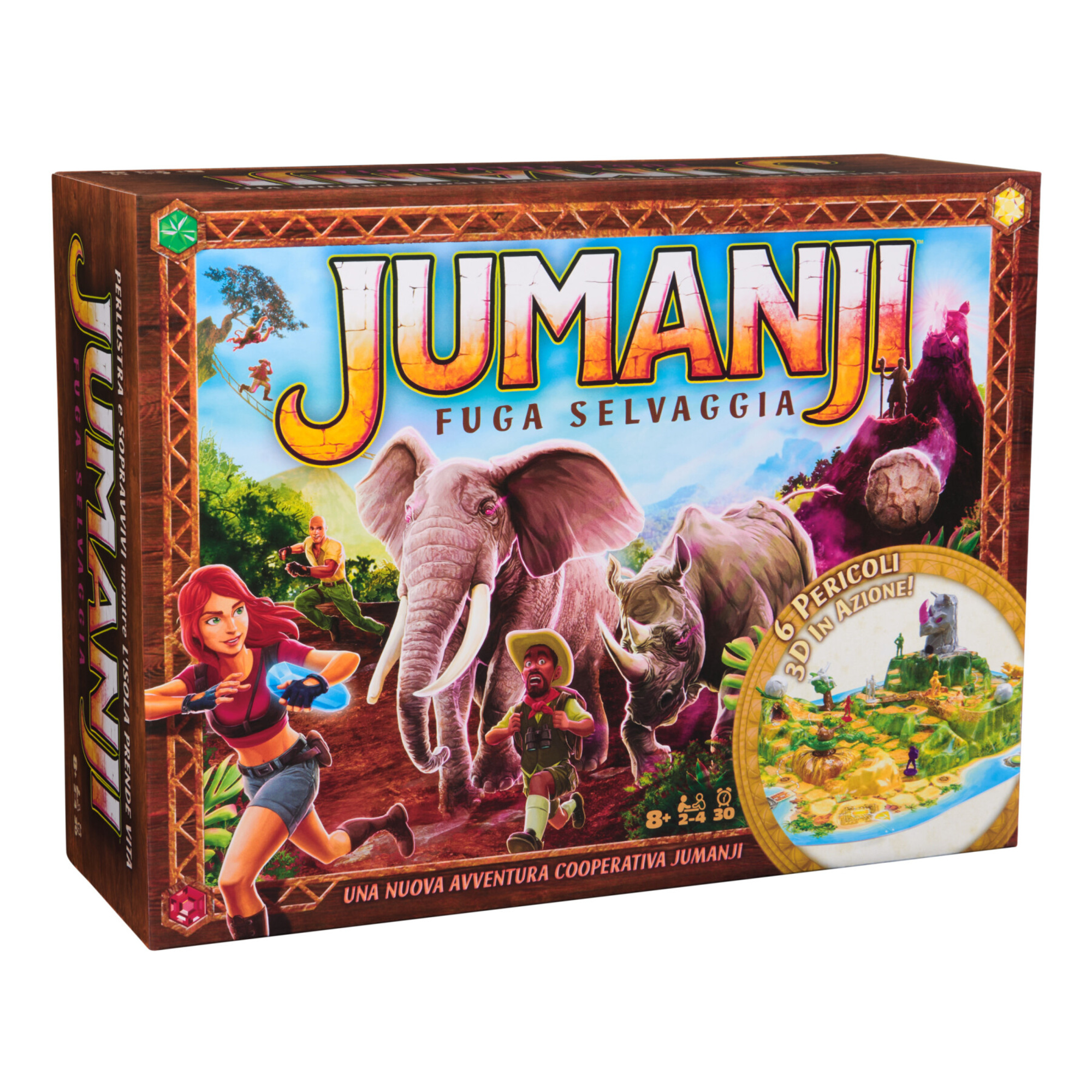 Jumanji: gioco da tavolo 3d cooperativo - raccogli i cristalli magici e sconfiggi draven - 