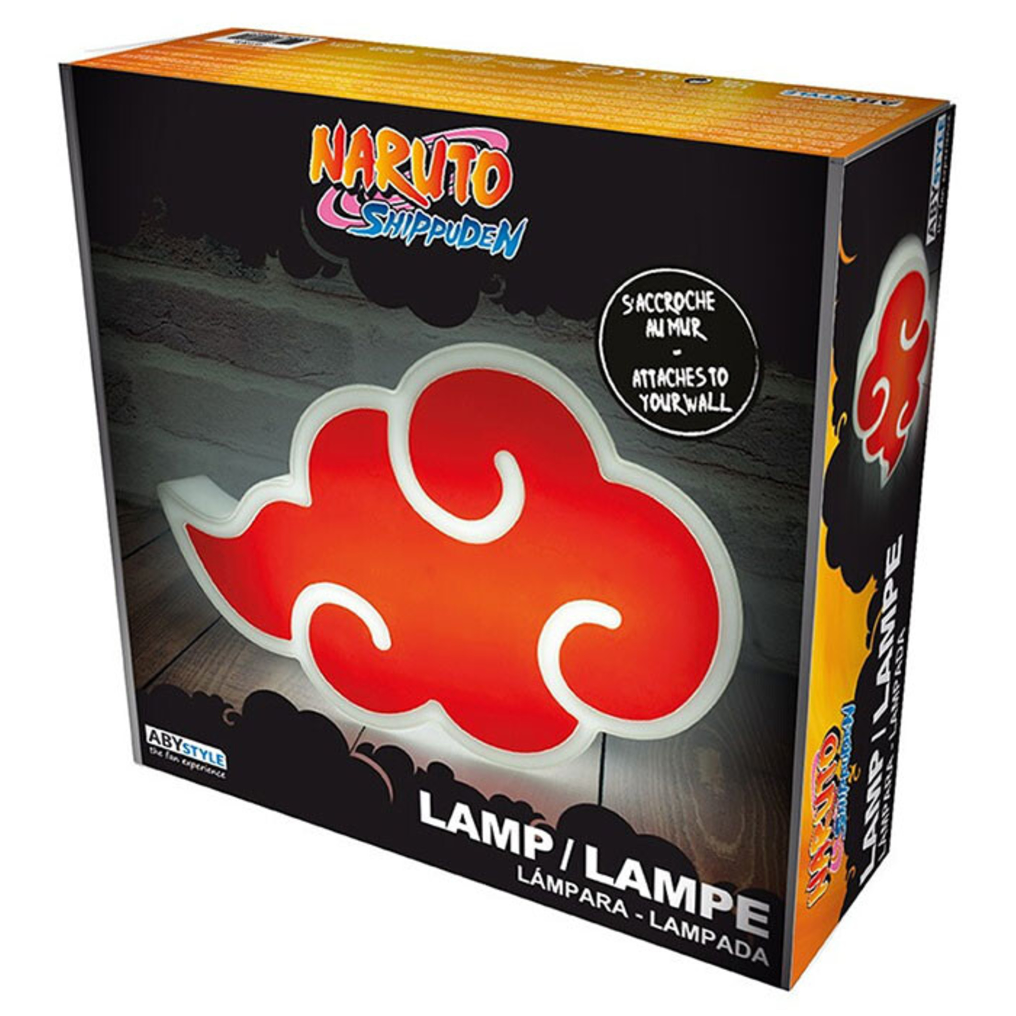 Lampada a led nuvola akatsuki naruto shippuden – portatile e montabile a parete – dimensioni 24x16x6 cm - NARUTO