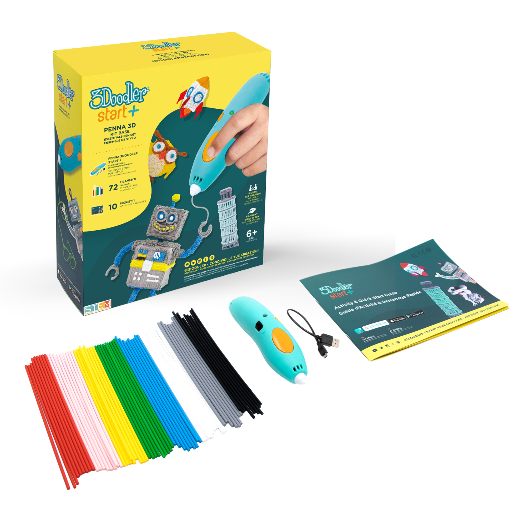 3doodler start+ set penna base: i tuoi sogni in 3d - 