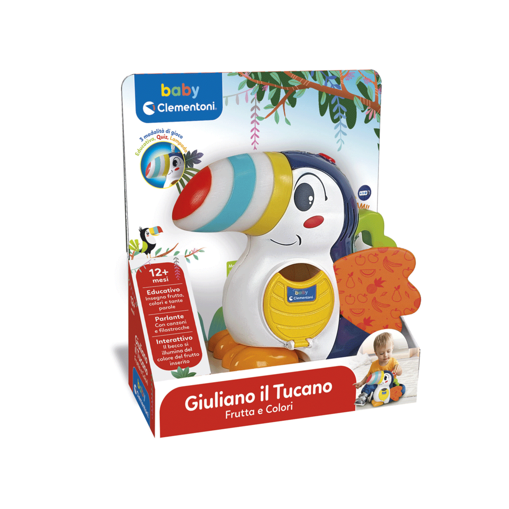 Baby clementoni - giuliano il tucano frutta e colori - BABY CLEMENTONI