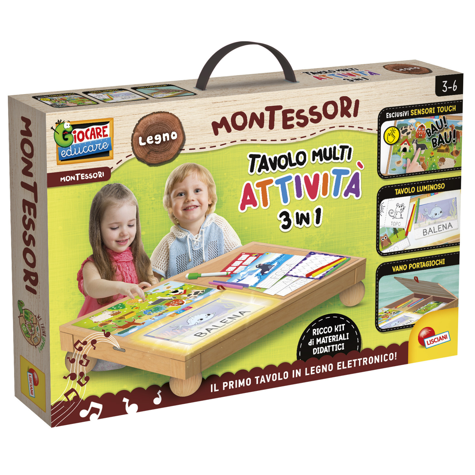 Montessori legno tavolo multi attivita' - LISCIANI