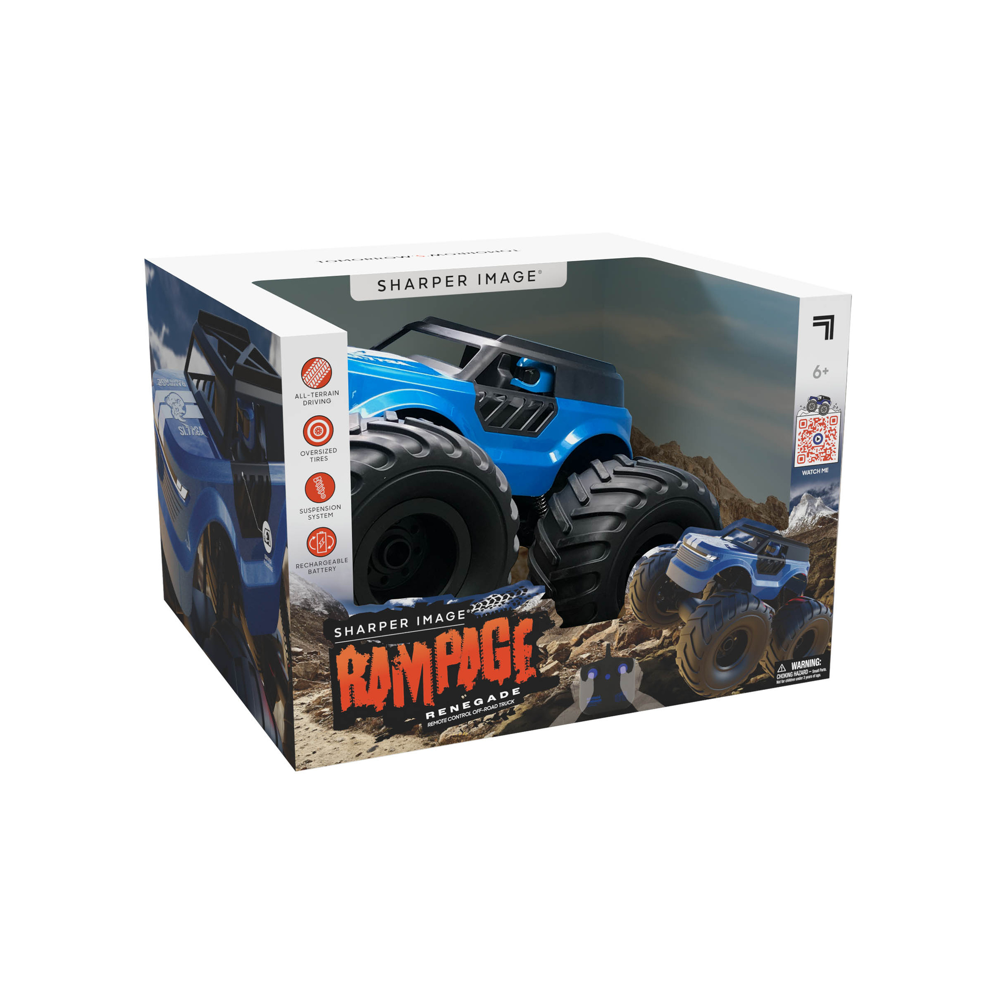 Camion telecomandato sharper image rampage renegade - fuoristrada rc con pneumatici oversize e sospensioni antiurto - Sharper Image