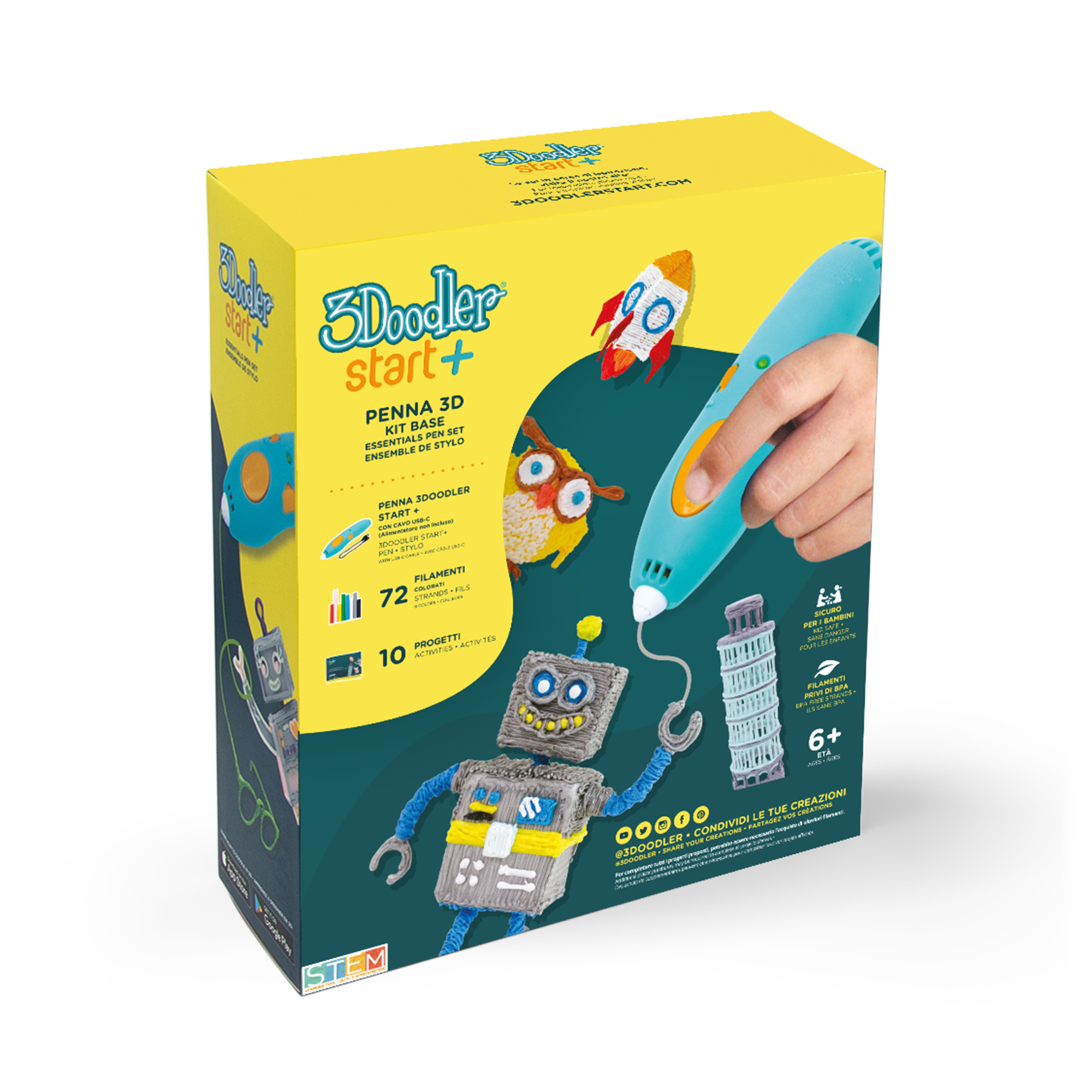 3doodler start+ set penna base: i tuoi sogni in 3d - 