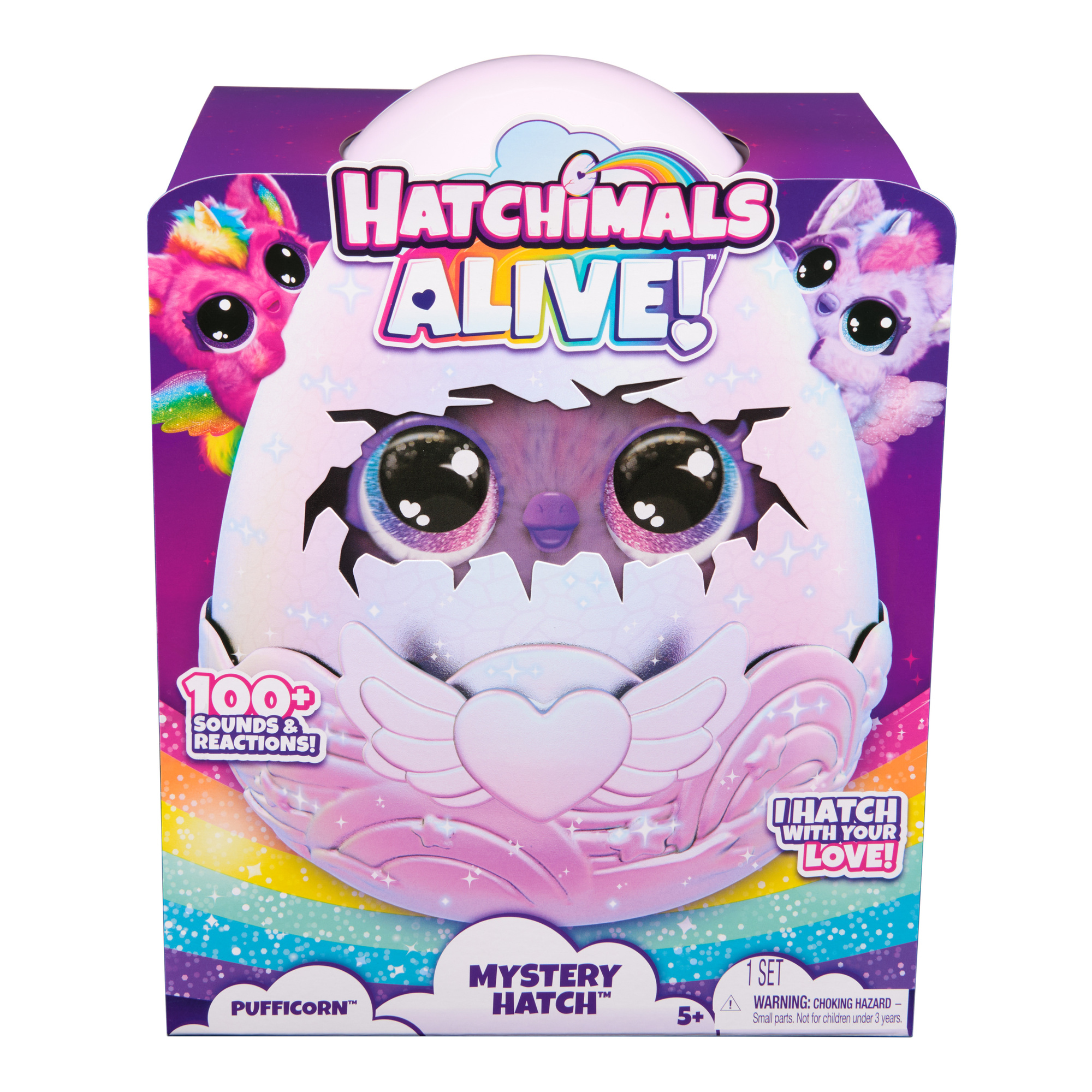 Hatchimals alive mystery hatch pufticorn – magici e interattivi - si schiudono con il tuo amore - HATCHIMALS