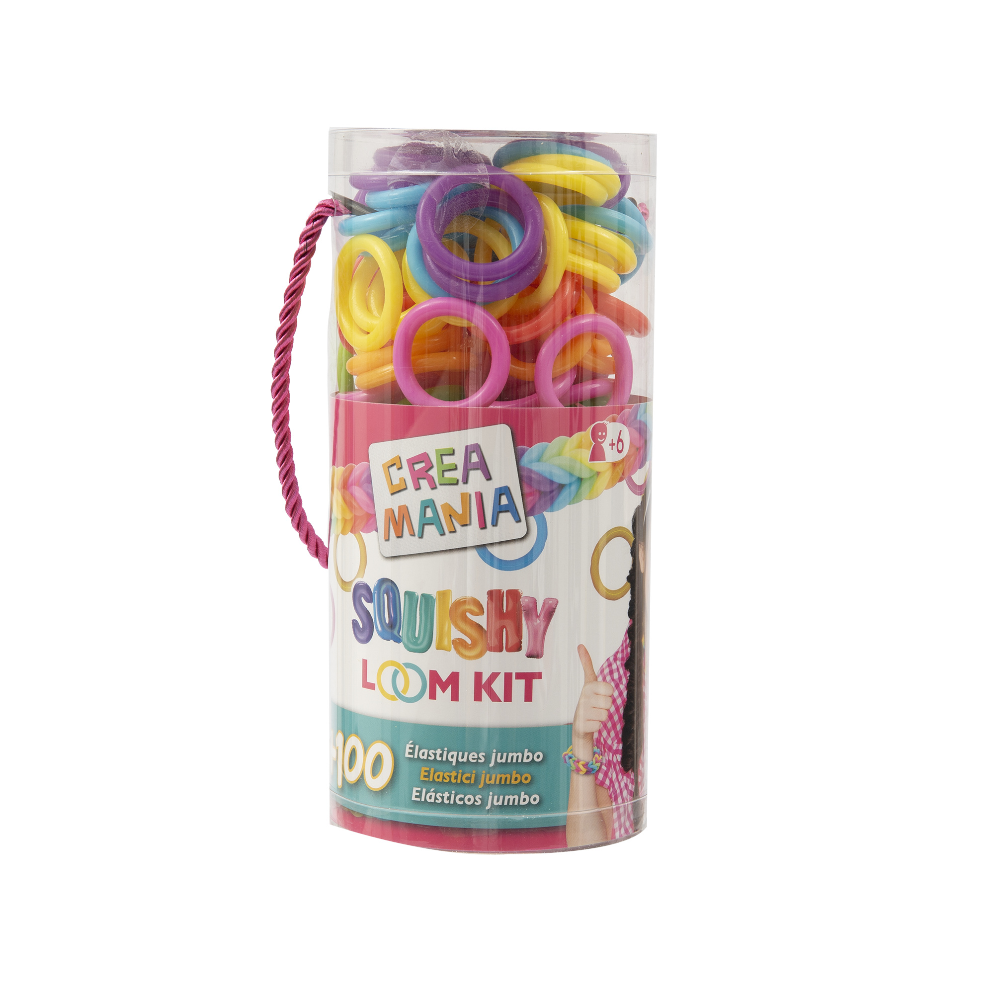 Kit squish loom per creare accessori over-size e super squishy - crea mania - 