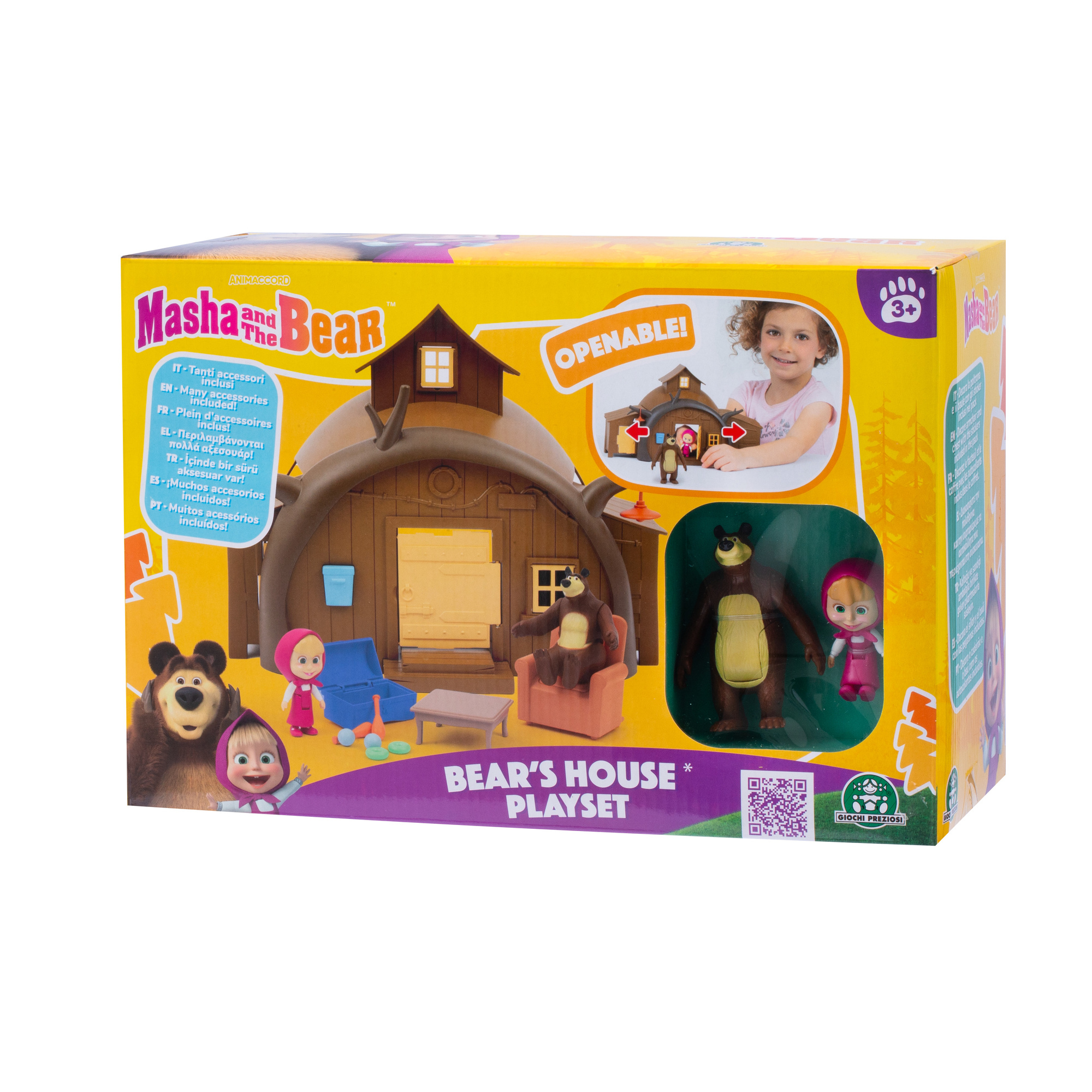 Playset casa di orso con personaggi masha e orso articolati masha orso Toys Center