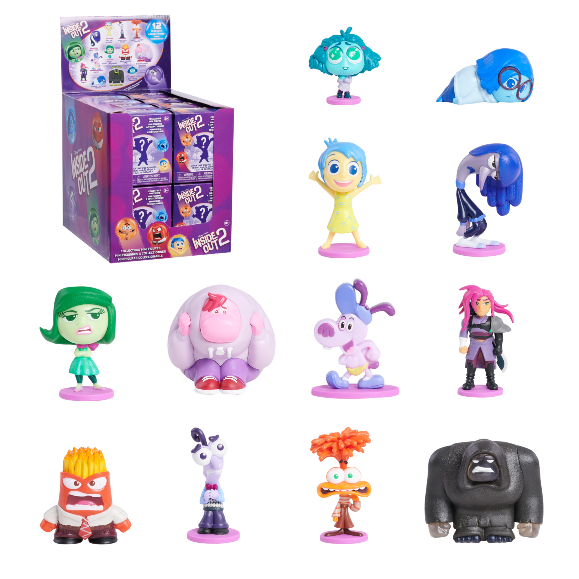 Mini personaggi da collezione assortiti - disney e pixar inside out 2 - personaggio singolo - Disney