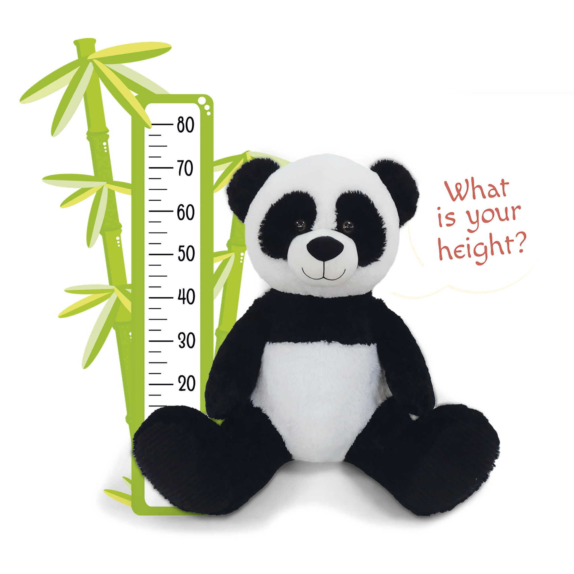 Peluche panda seduto 70 cm super morbido per bambini e adulti - ami plush - AMI PLUSH