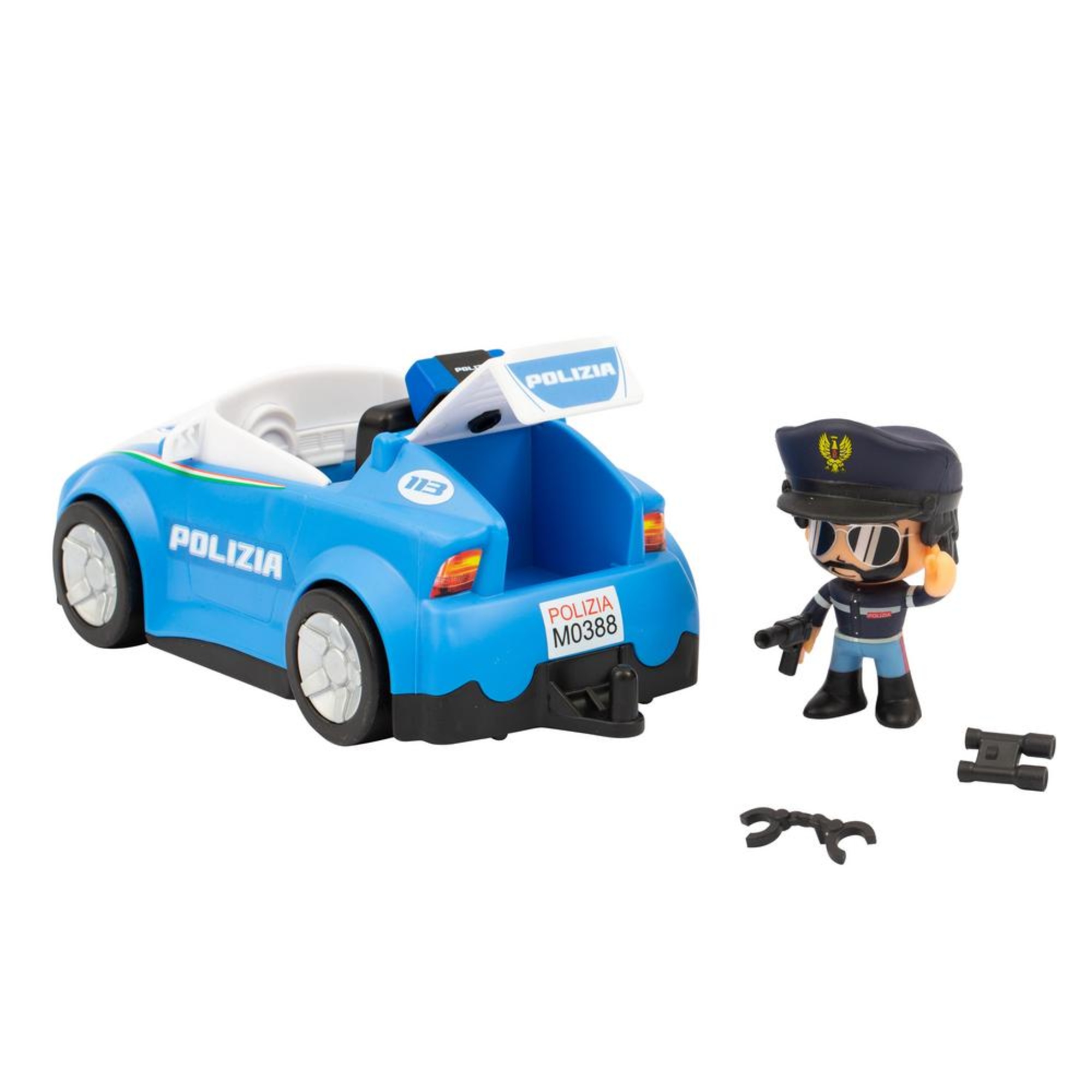 Auto e moto della polizia con personaggio - veicolo polizia livrea original - GIOCHI PREZIOSI