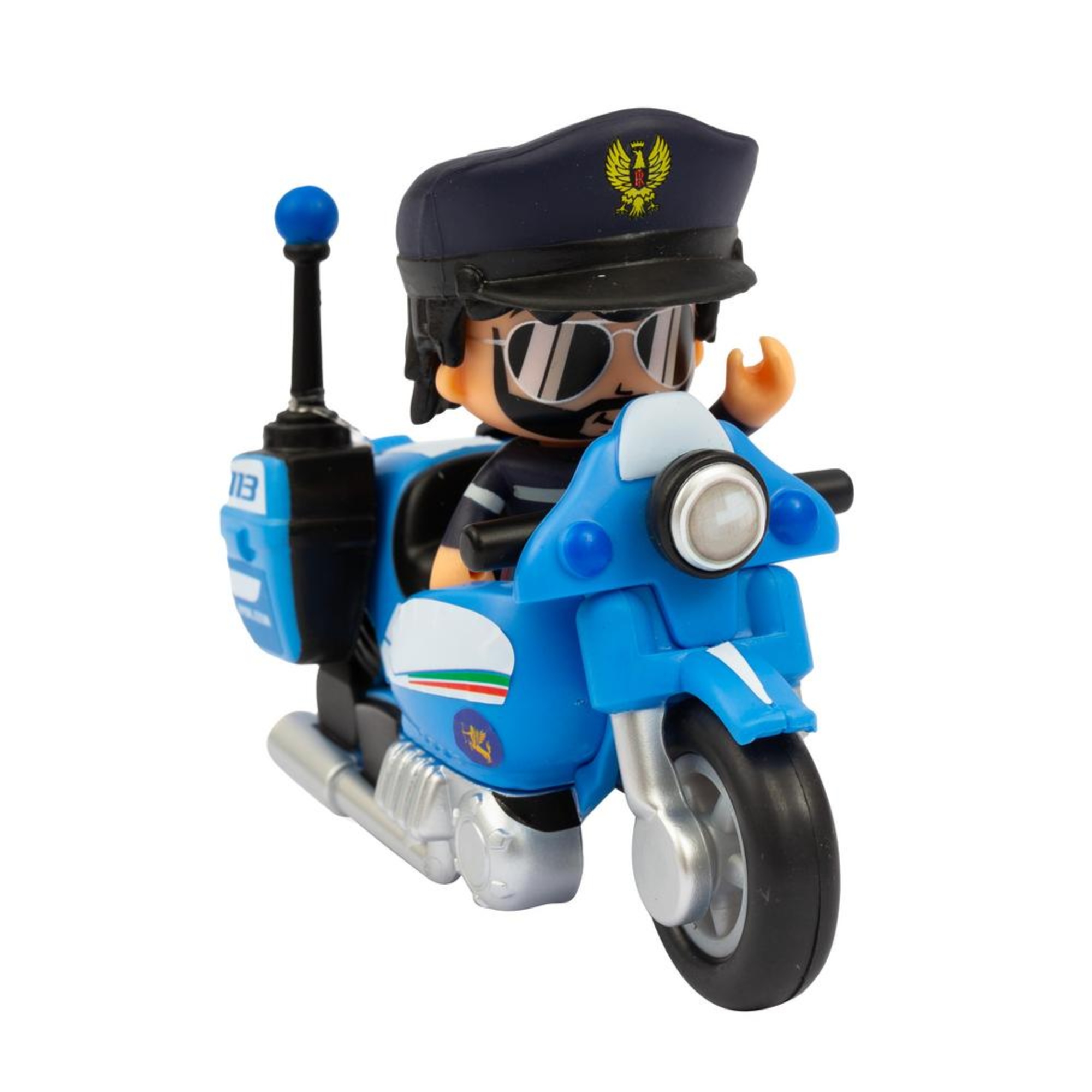 Auto e moto della polizia con personaggio - veicolo polizia livrea original - GIOCHI PREZIOSI