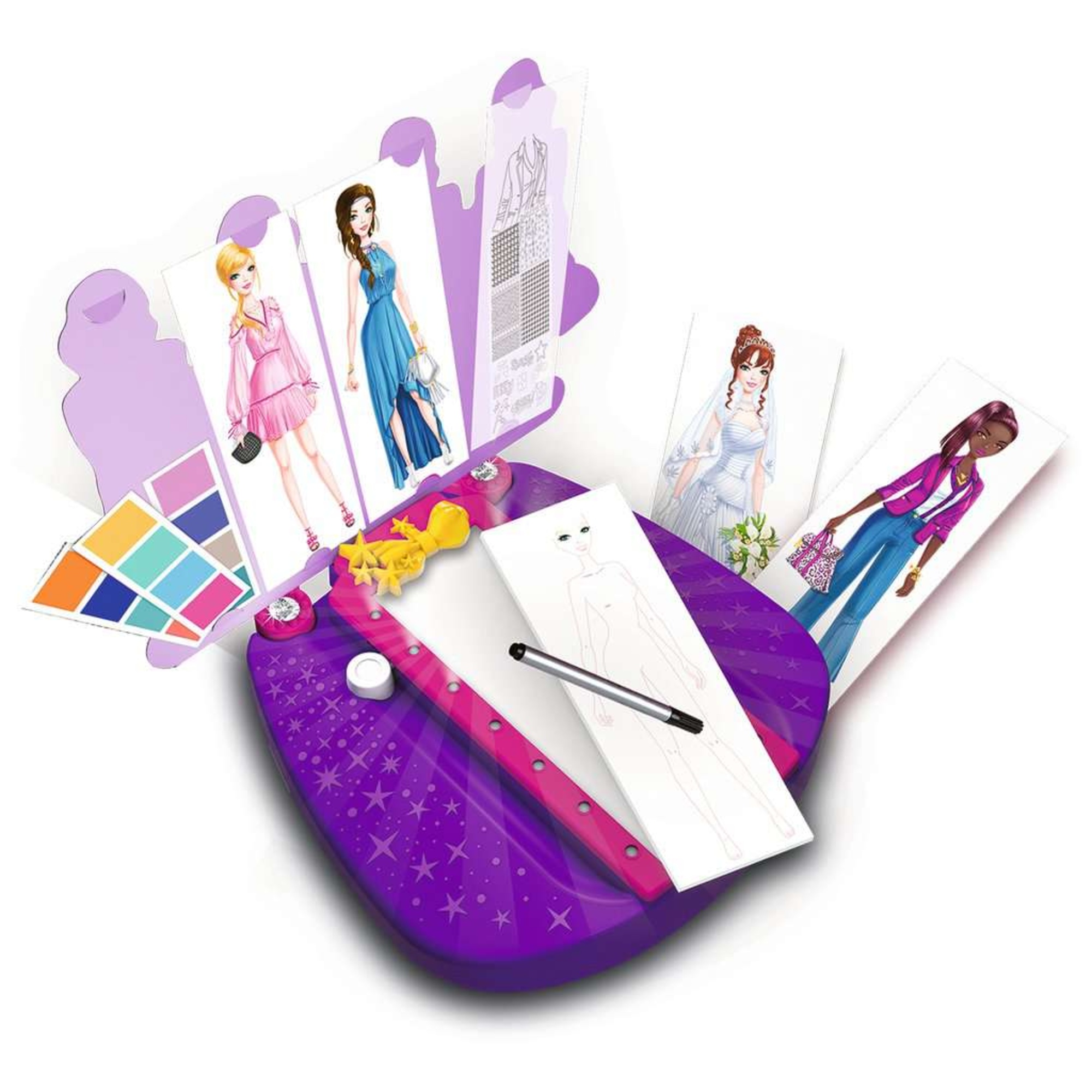 Ravensburger fashion designer style book - gioco creativo per bambini 6+ - disegna abiti da fate, sirene e dee guerriere - RAVENSBURGER