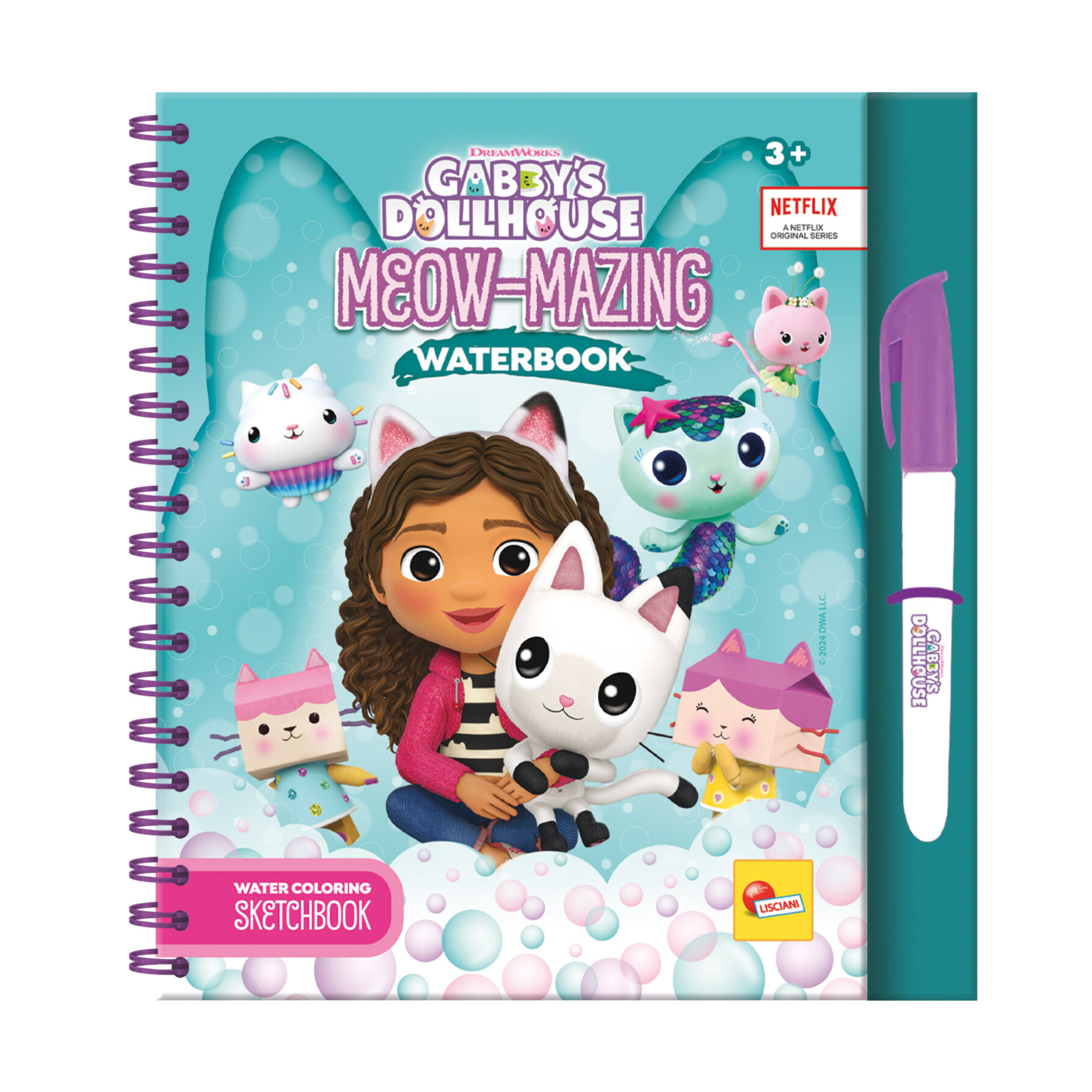 Sketchbook meow-mazing waterbook di gabby  -  gabby's dollhouse - LISCIANI