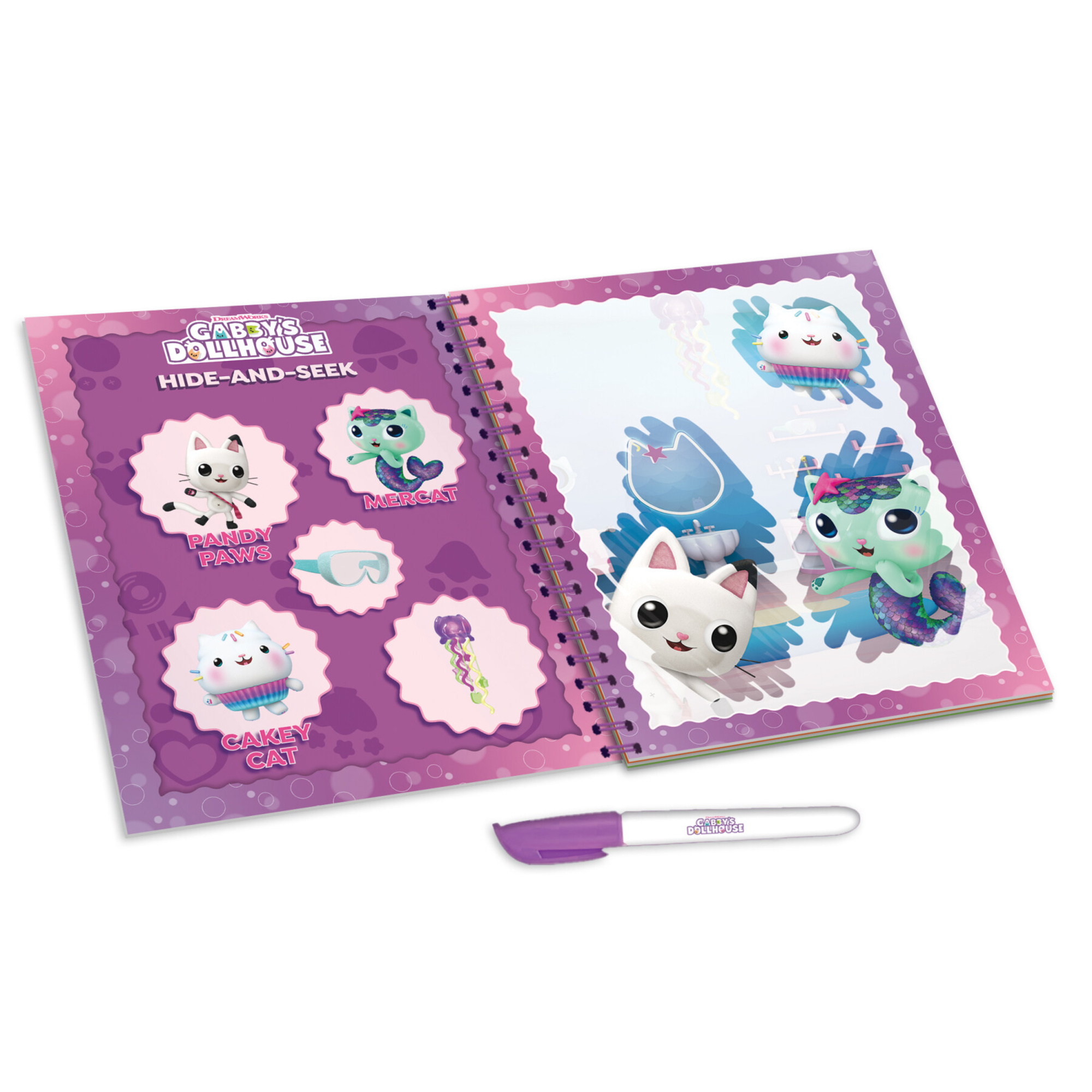 Sketchbook meow-mazing waterbook di gabby  -  gabby's dollhouse - LISCIANI