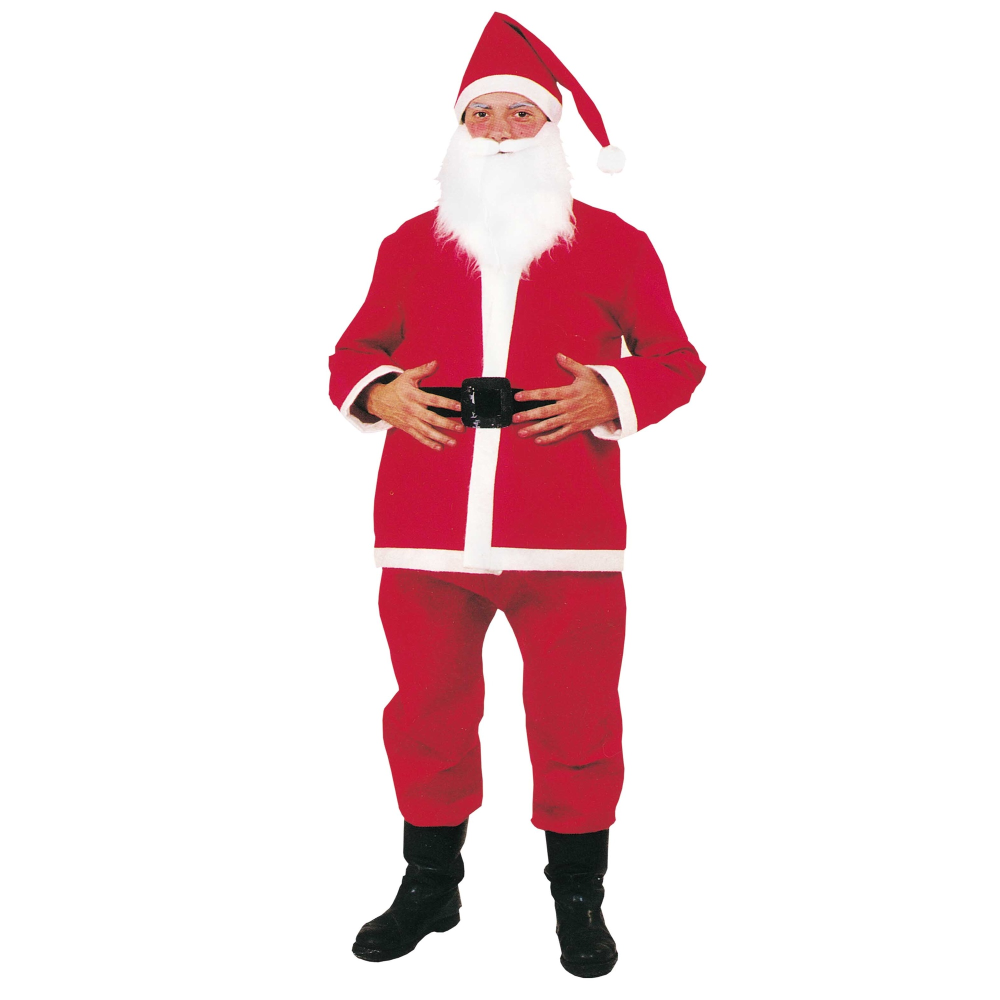 Vestito babbo natale con cintura nera e barba bianca - CIAO