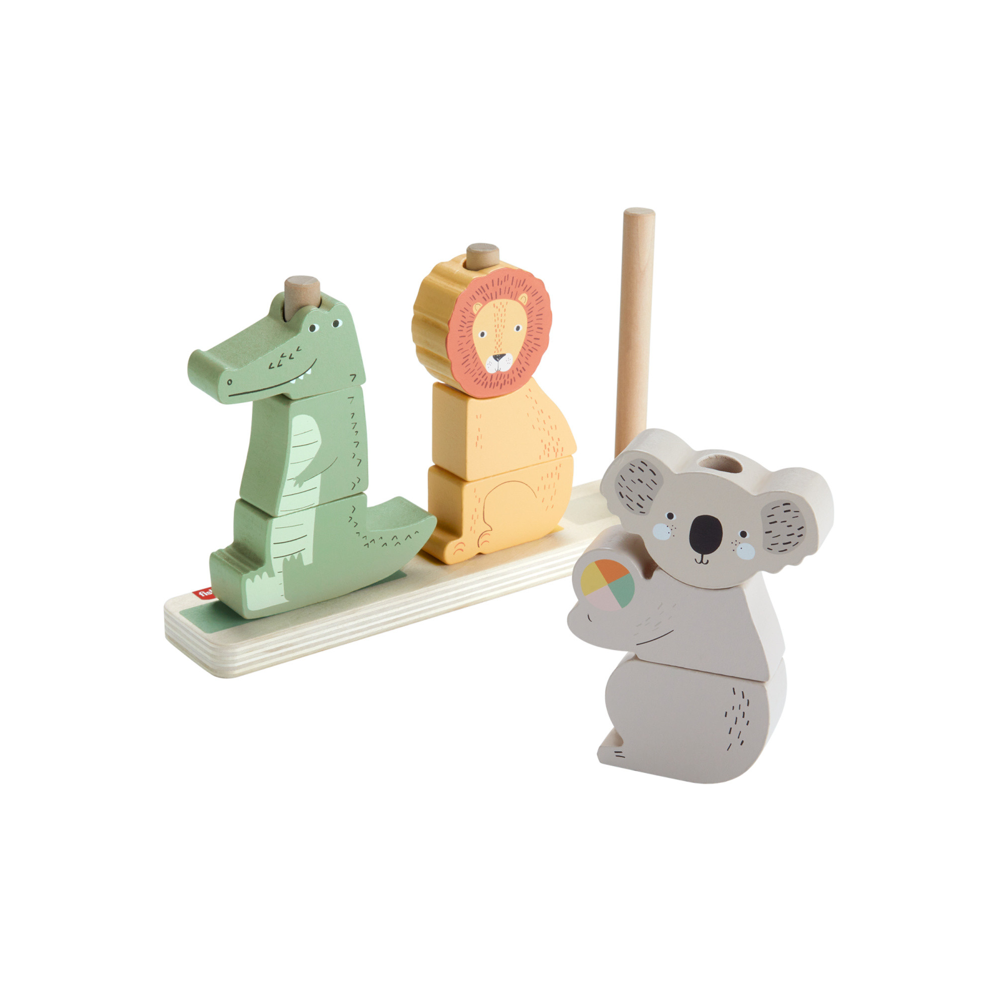 Animali della savana - 9 animali in legno a blocchi - fisher-price wood - FISHER-PRICE