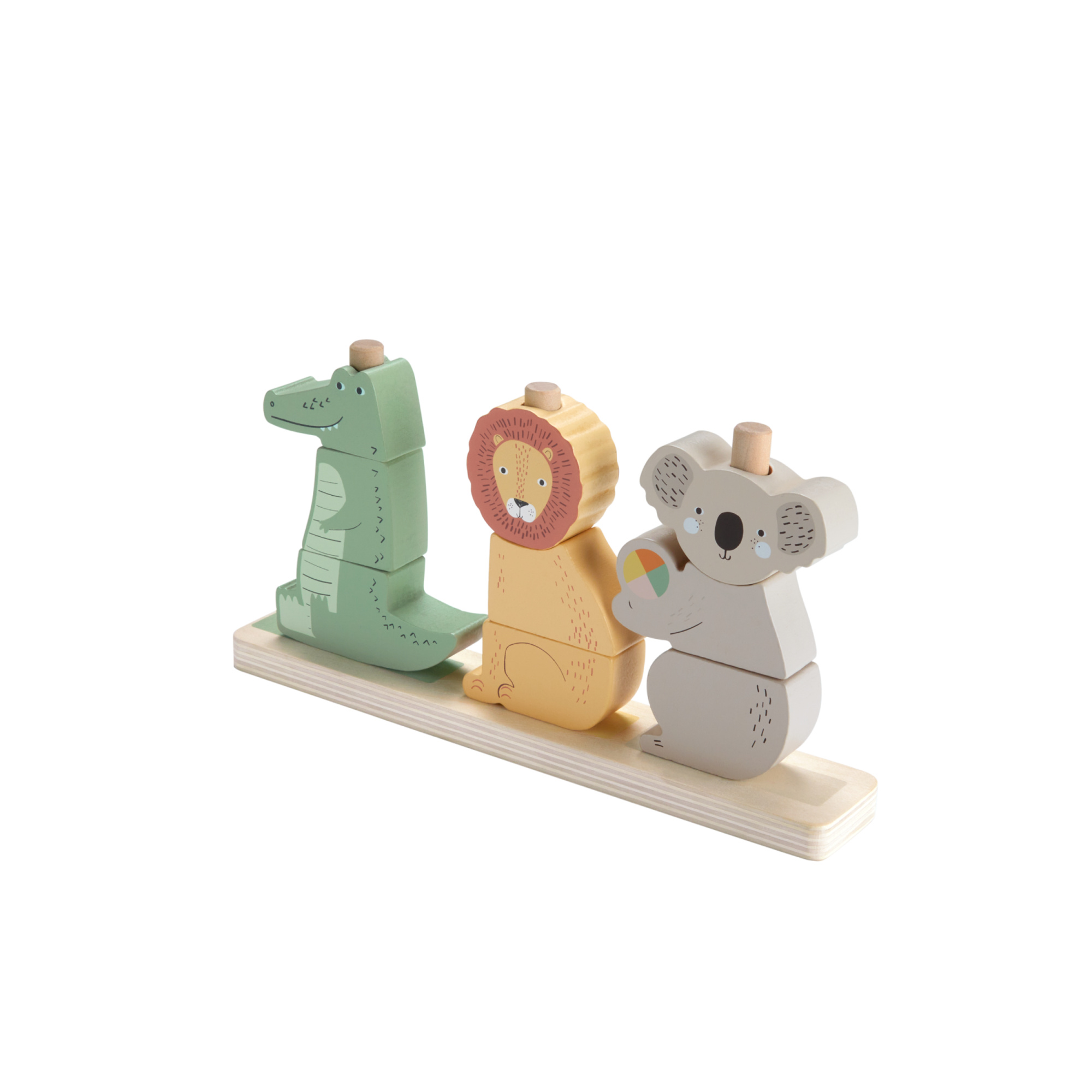 Animali della savana - 9 animali in legno a blocchi - fisher-price wood - FISHER-PRICE