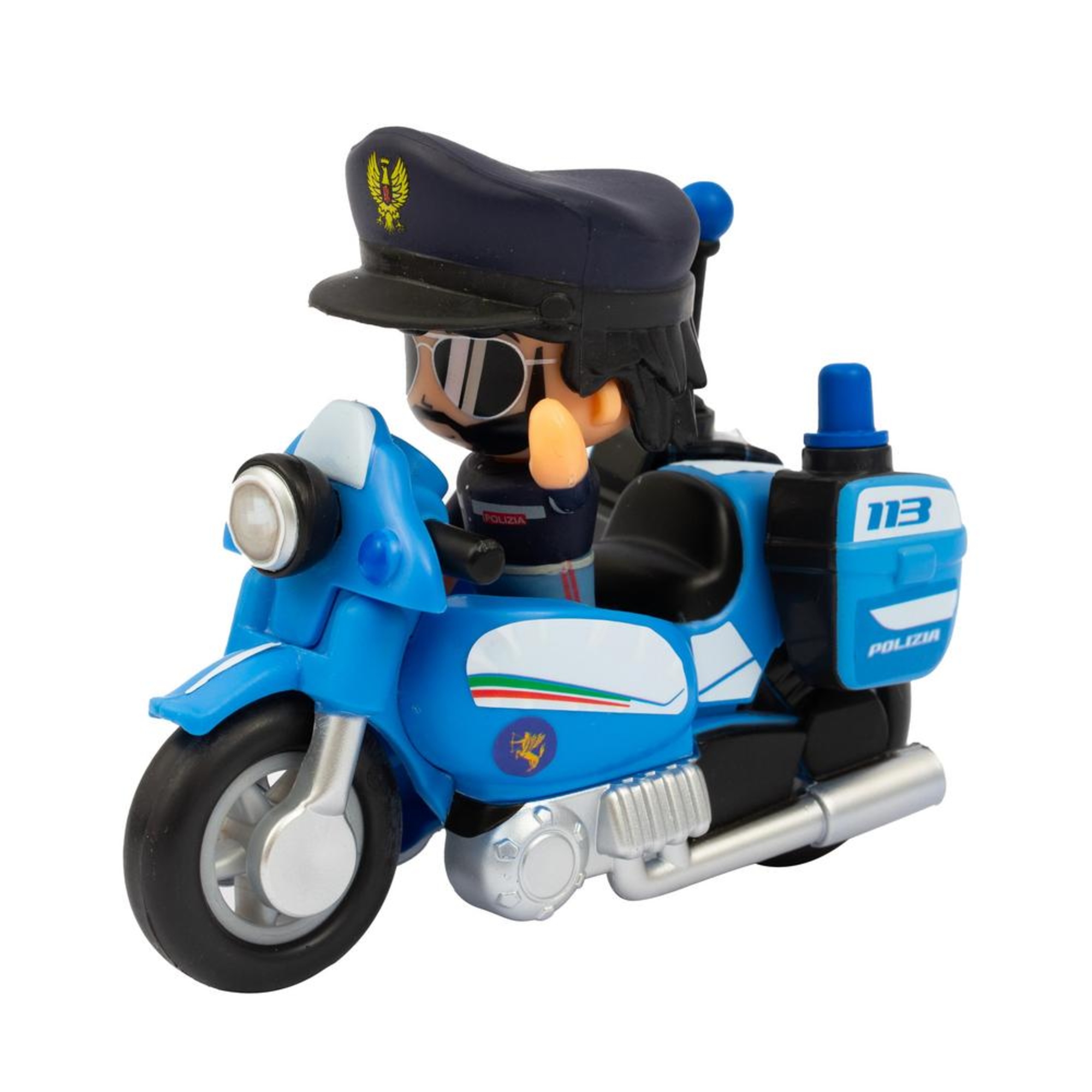 Auto e moto della polizia con personaggio - veicolo polizia livrea original - GIOCHI PREZIOSI