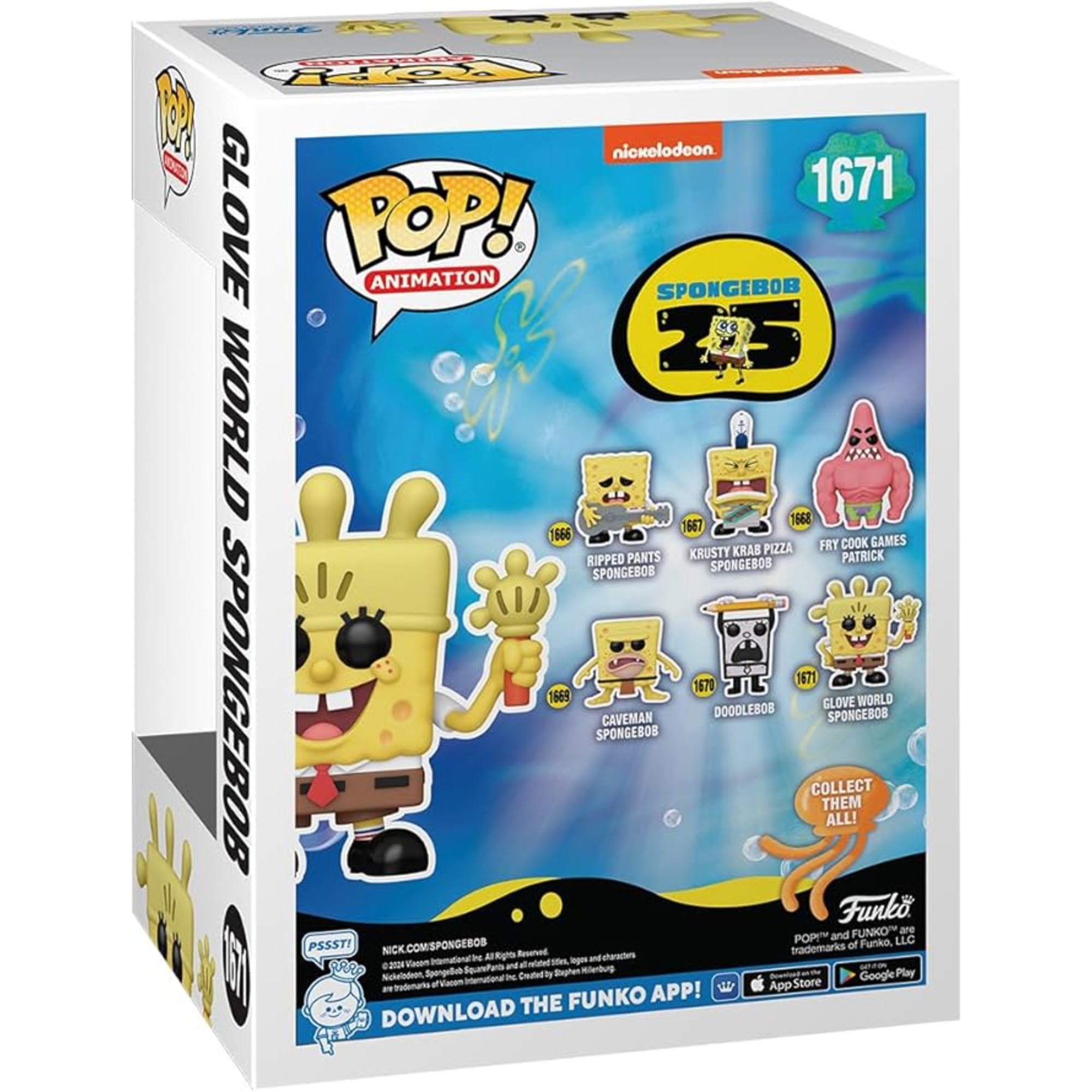 Funko pop - spongebob - 25th glove world - 1671 - Funko