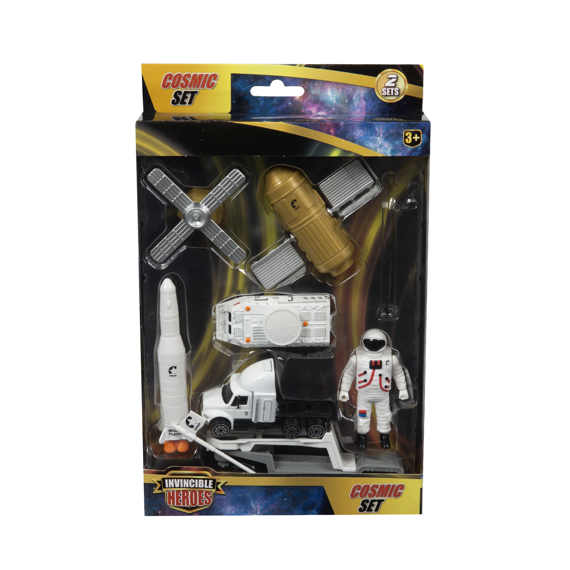 Set spaziale assortito - invincible heroes con astronauta e accessori per missioni lunari e planetarie - 