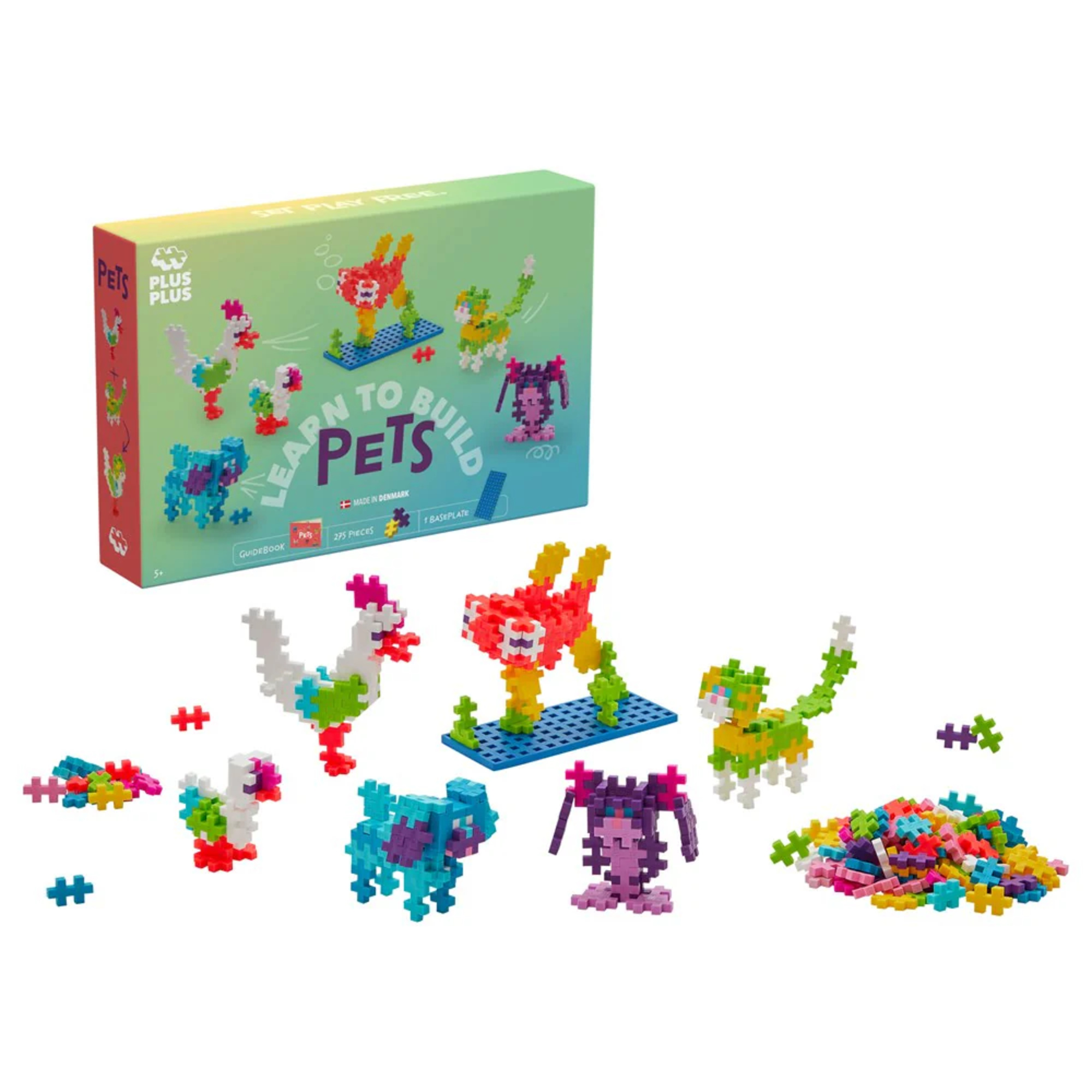 Set di costruzione plus-plus animali colorati - 275 pezzi per divertimento creativo - 