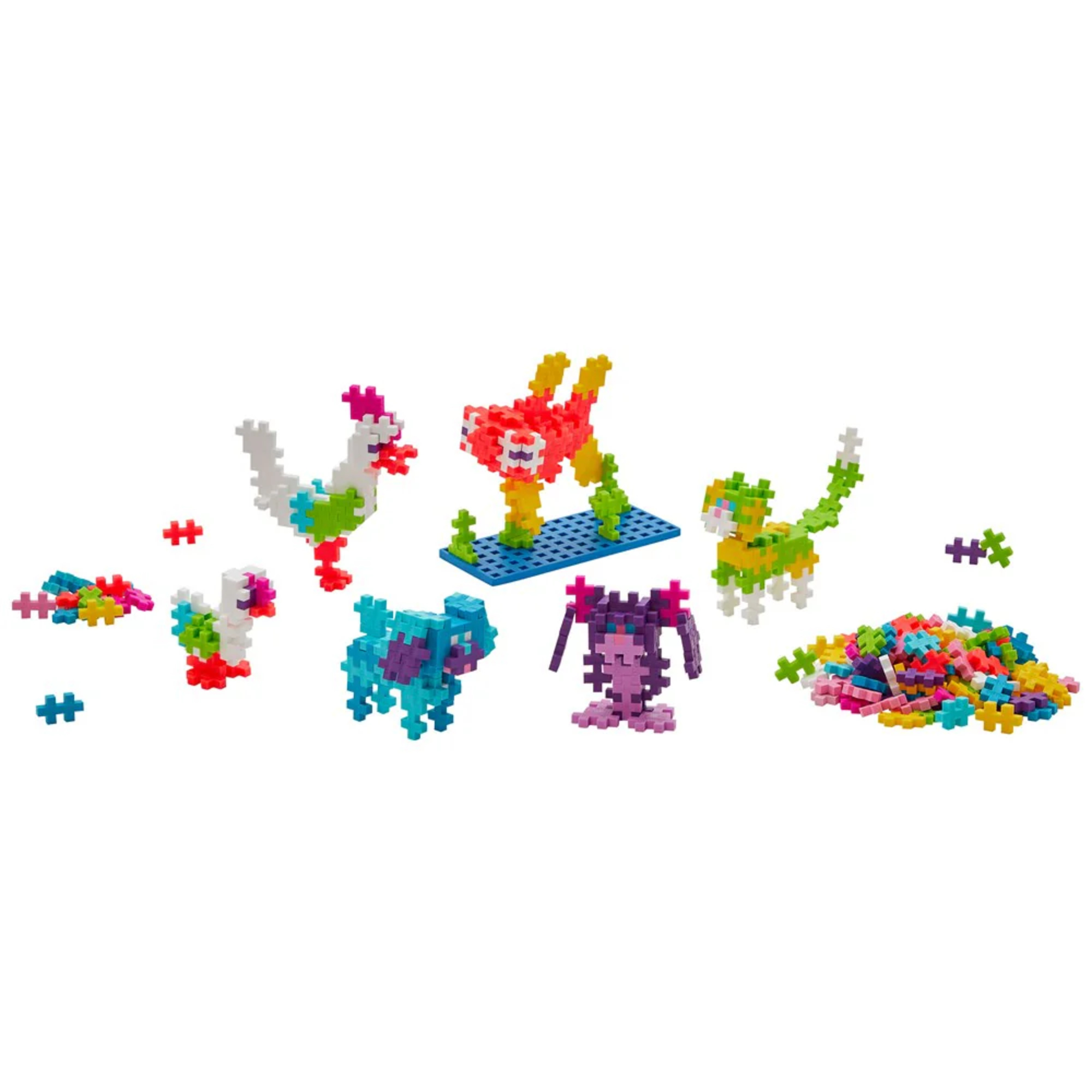 Set di costruzione plus-plus animali colorati - 275 pezzi per divertimento creativo - 