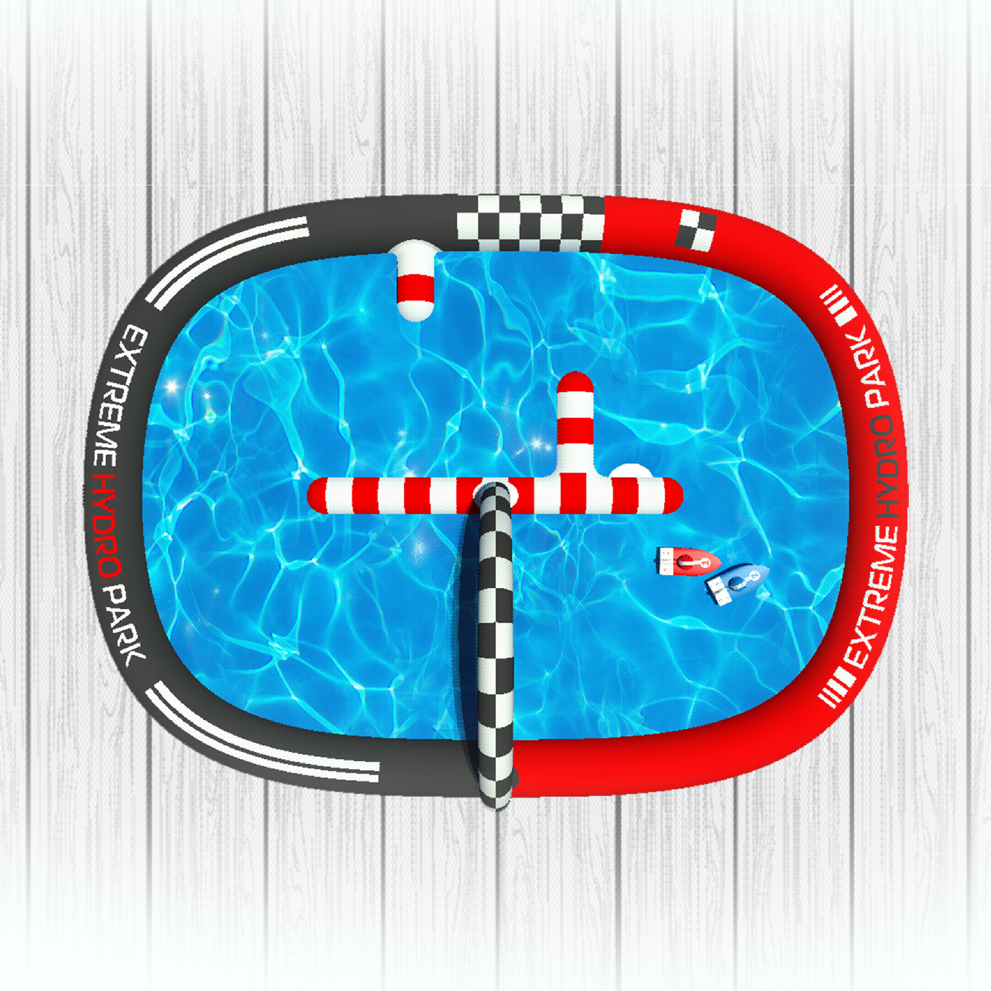 Set barca telecomandata sharper image hydro racers con piscina gonfiabile – gare acquatiche per bambini - Sharper Image