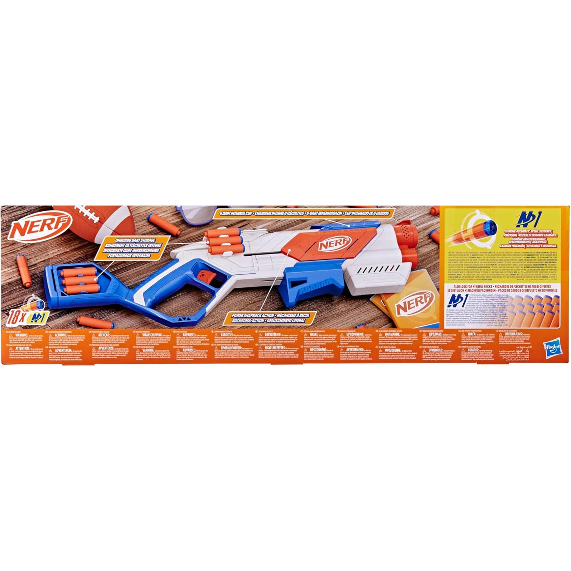 Nerf n series blaster strikeback - 18 dardi nerf n1 - caricatore 6 colpi - hasbro - NERF