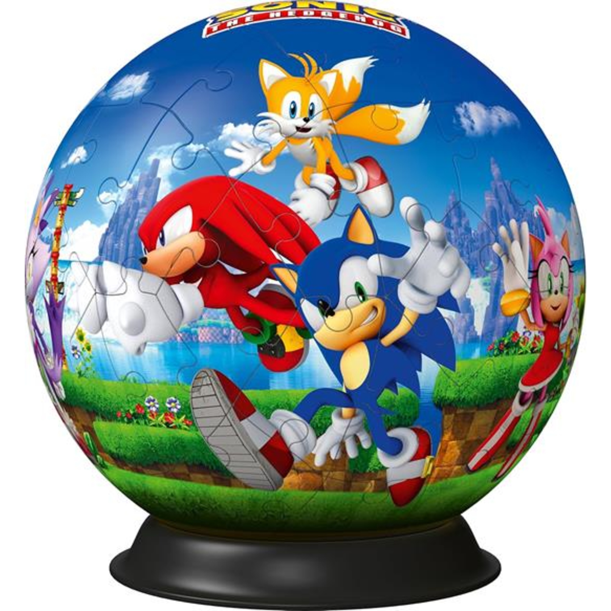 Puzzle 3d - puzzle-ball sonic the hedgehog - 72 pezzi - diametro 12,9 cm - bambini 6+ anni - ravensburger - Sonic