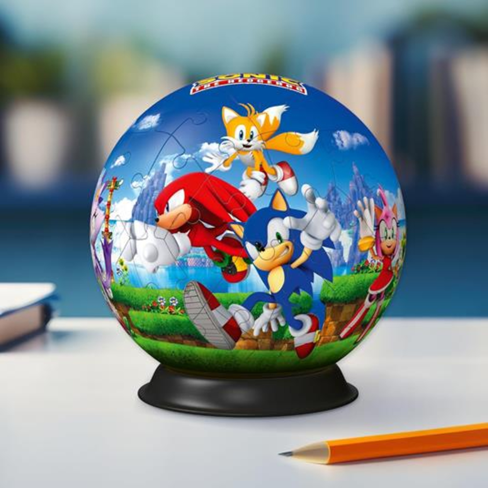 Puzzle 3d - puzzle-ball sonic the hedgehog - 72 pezzi - diametro 12,9 cm - bambini 6+ anni - ravensburger - Sonic