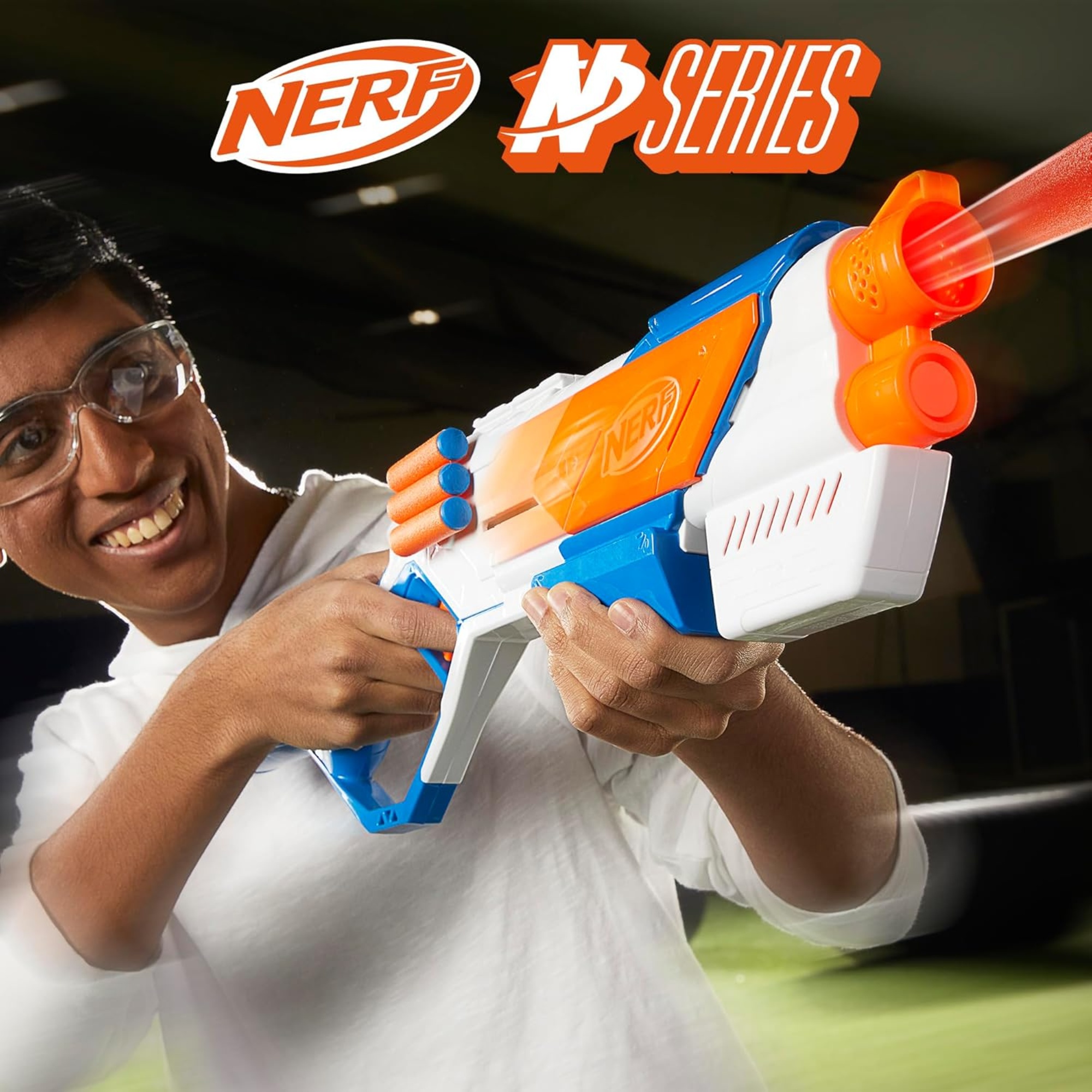 Nerf n series blaster strikeback - 18 dardi nerf n1 - caricatore 6 colpi - hasbro - NERF