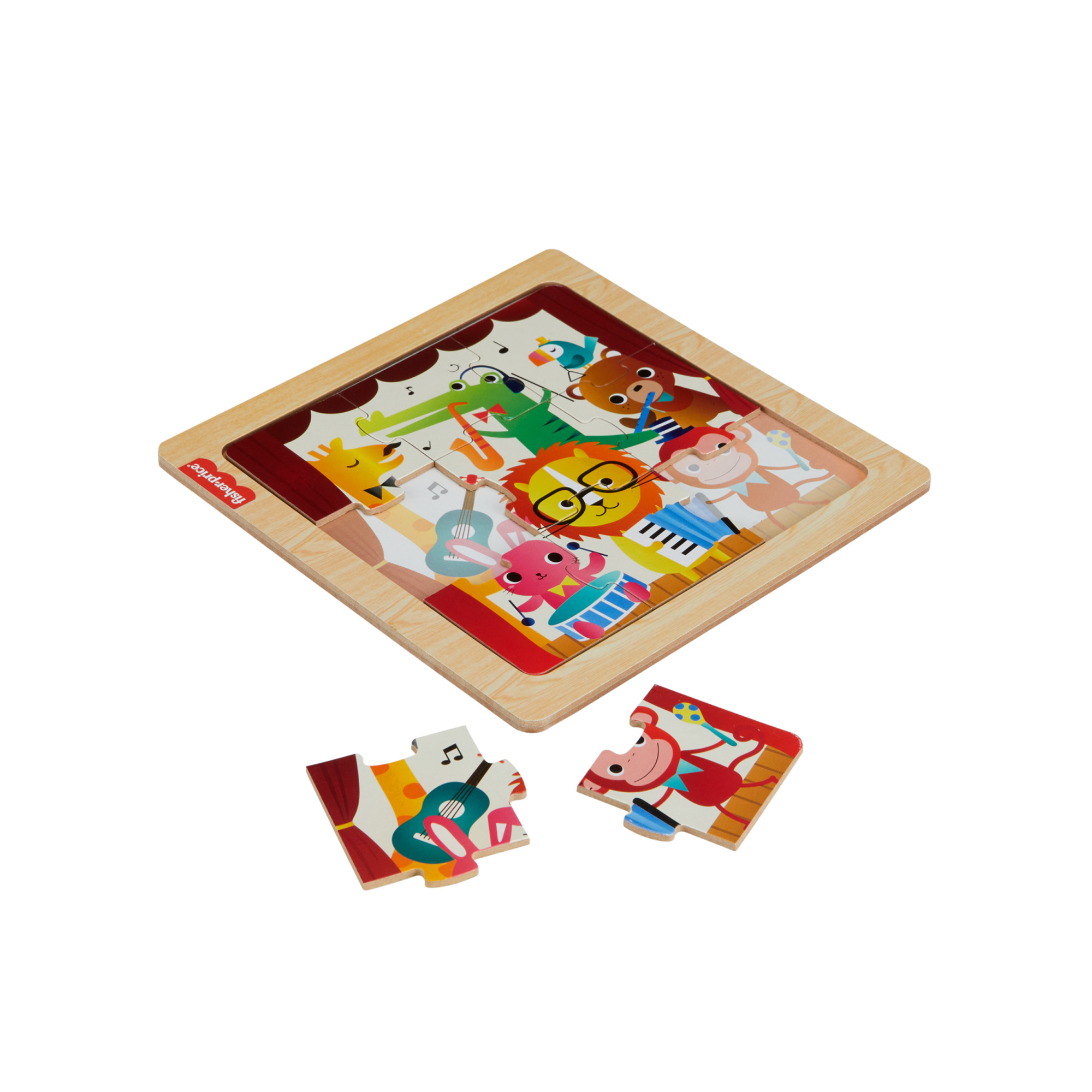 Puzzle in legno a tema spazio, oceano, giungla e musica - fisher-price wood - FISHER PRICE