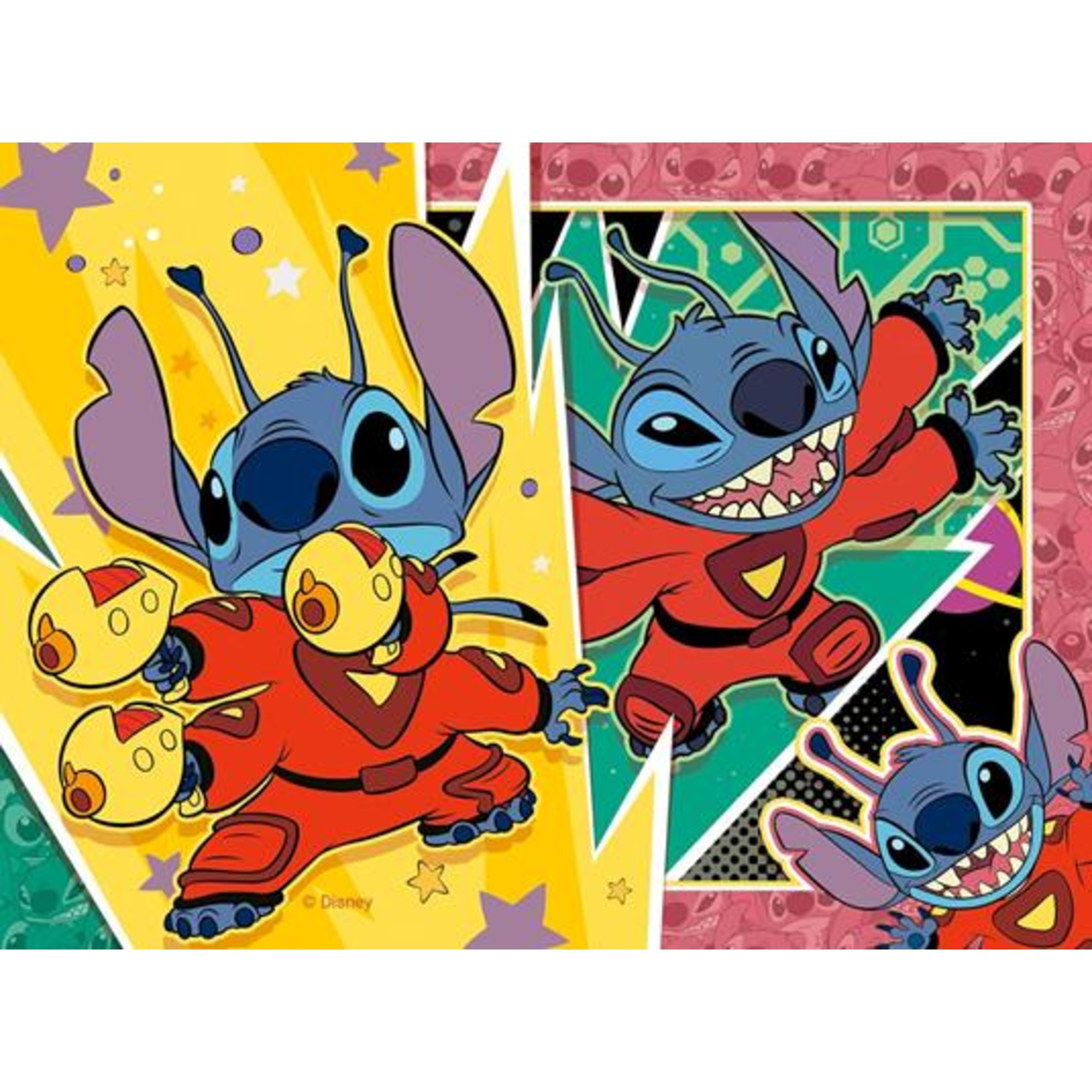 Ravensburger puzzle stitch 4 in a box - 4 puzzle da 12-24 pezzi, età 3+ - Disney Stitch