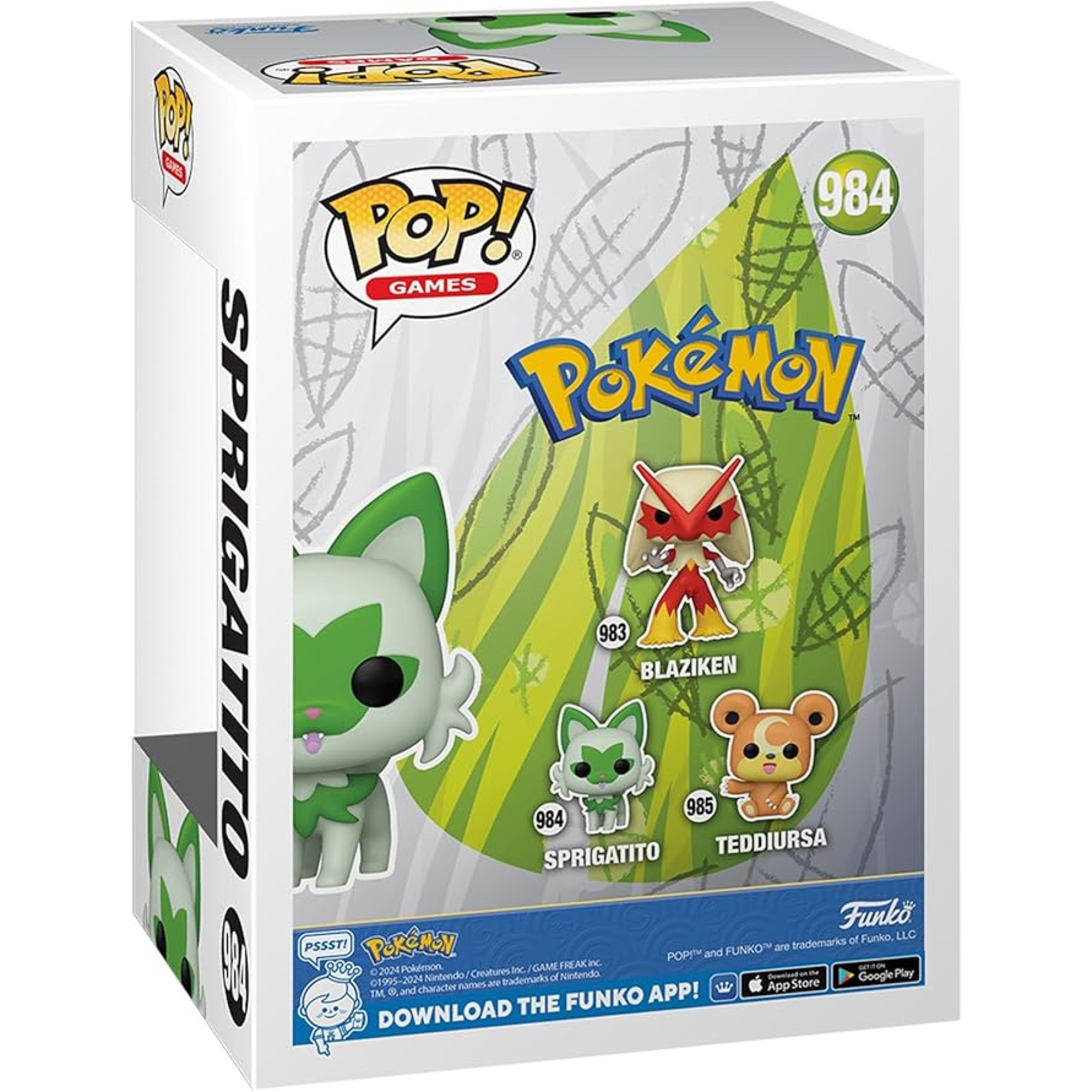 Funko pop - pokemon - sprigatito - 984 - POKEMON