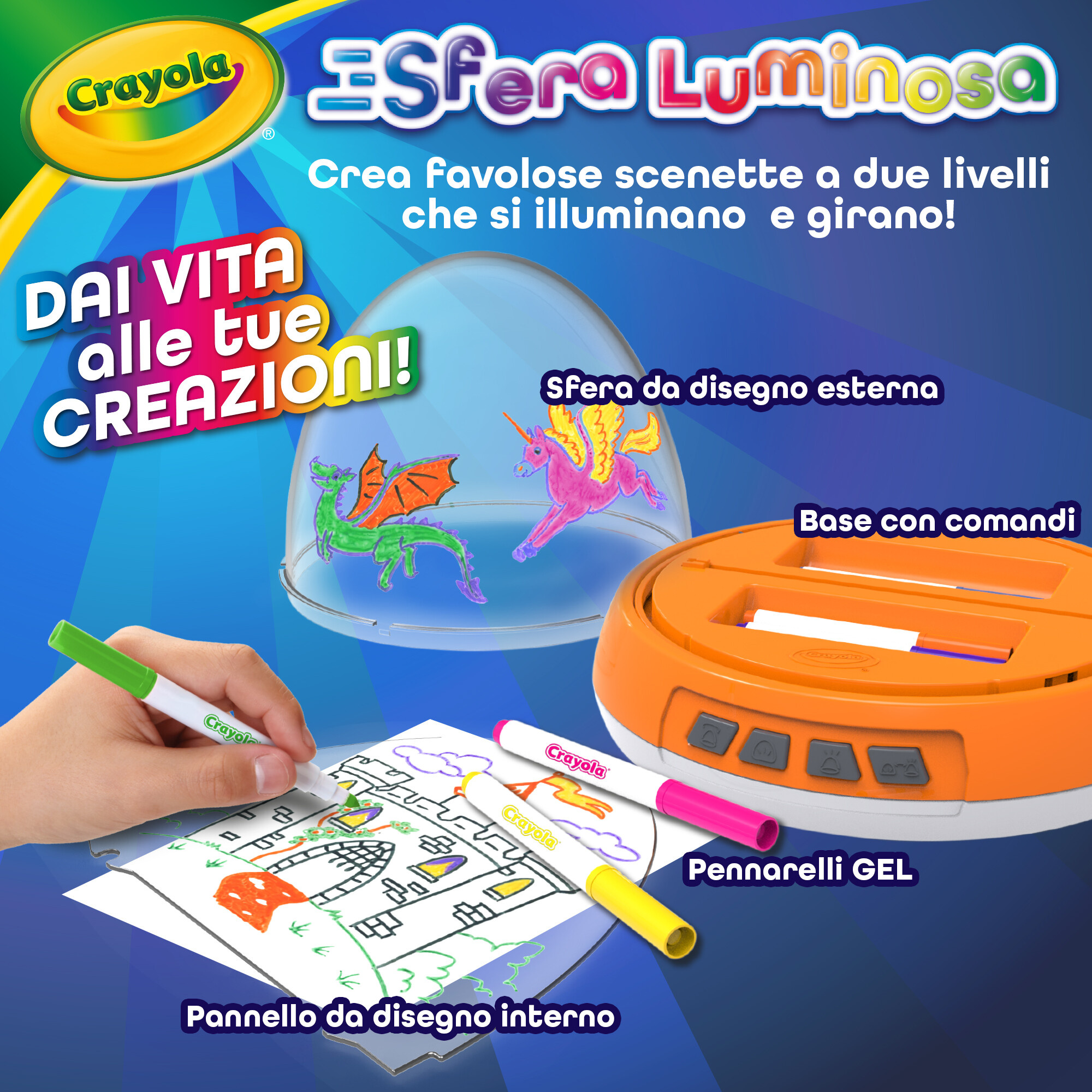 Crayola sfera luminosa - dai vita alle tue creazioni - CRAYOLA