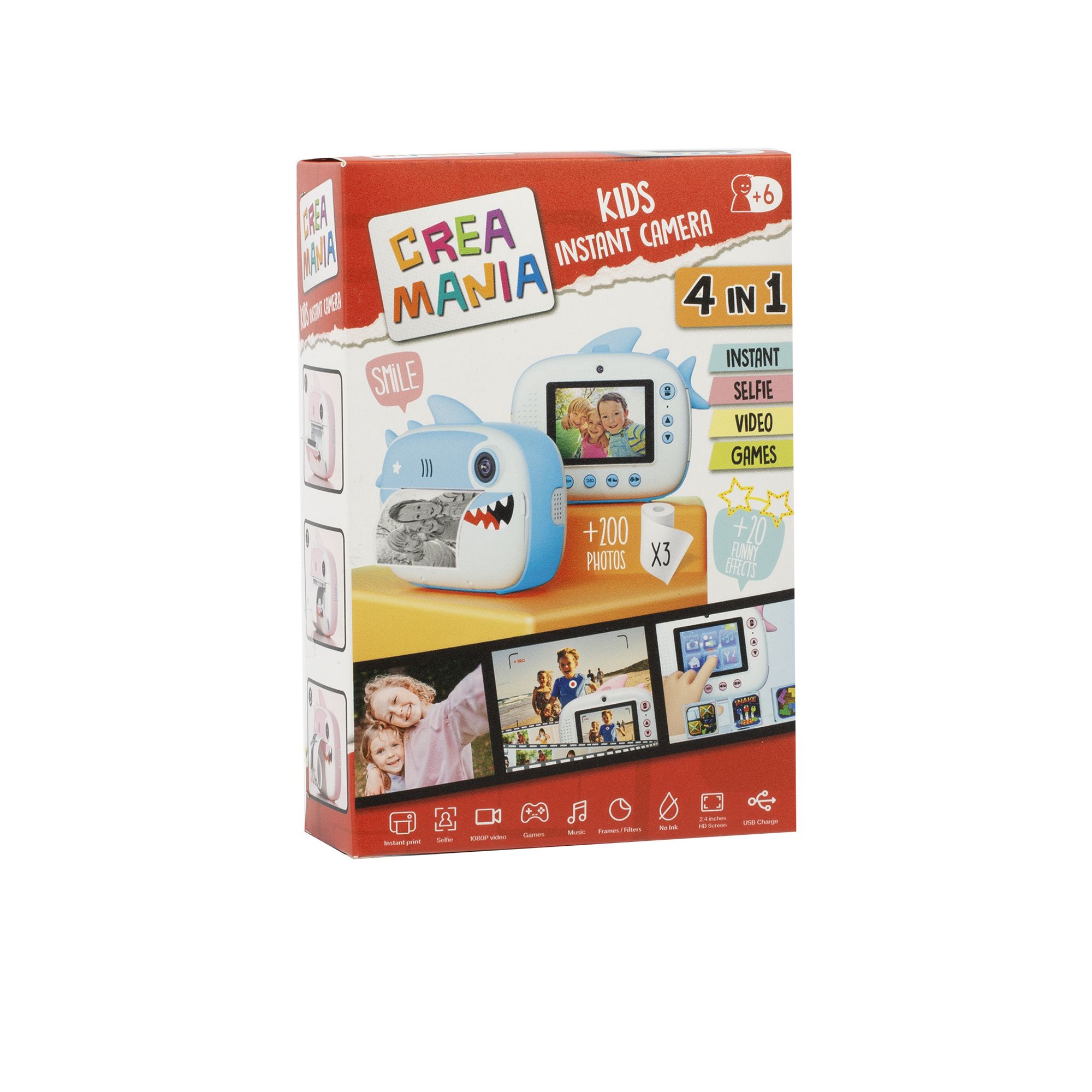 Fotocamera bambini instant kids camera - 6a+ -  crea mania - CREAMANIA