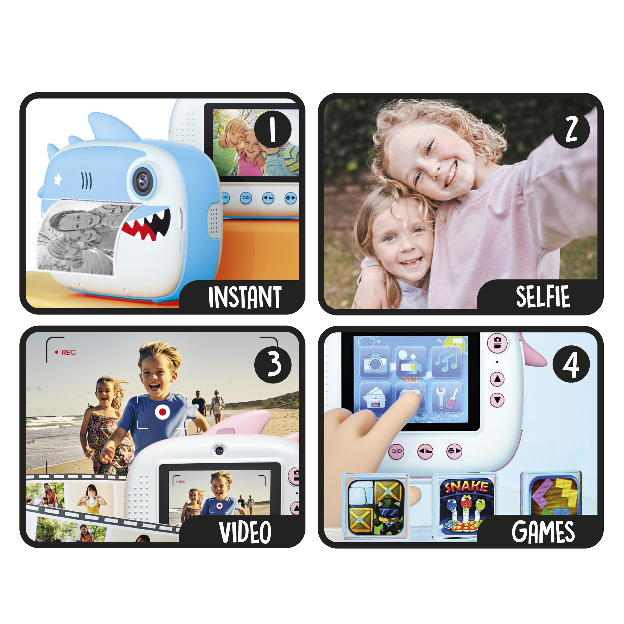 Fotocamera bambini instant kids camera - 6a+ -  crea mania - CREAMANIA