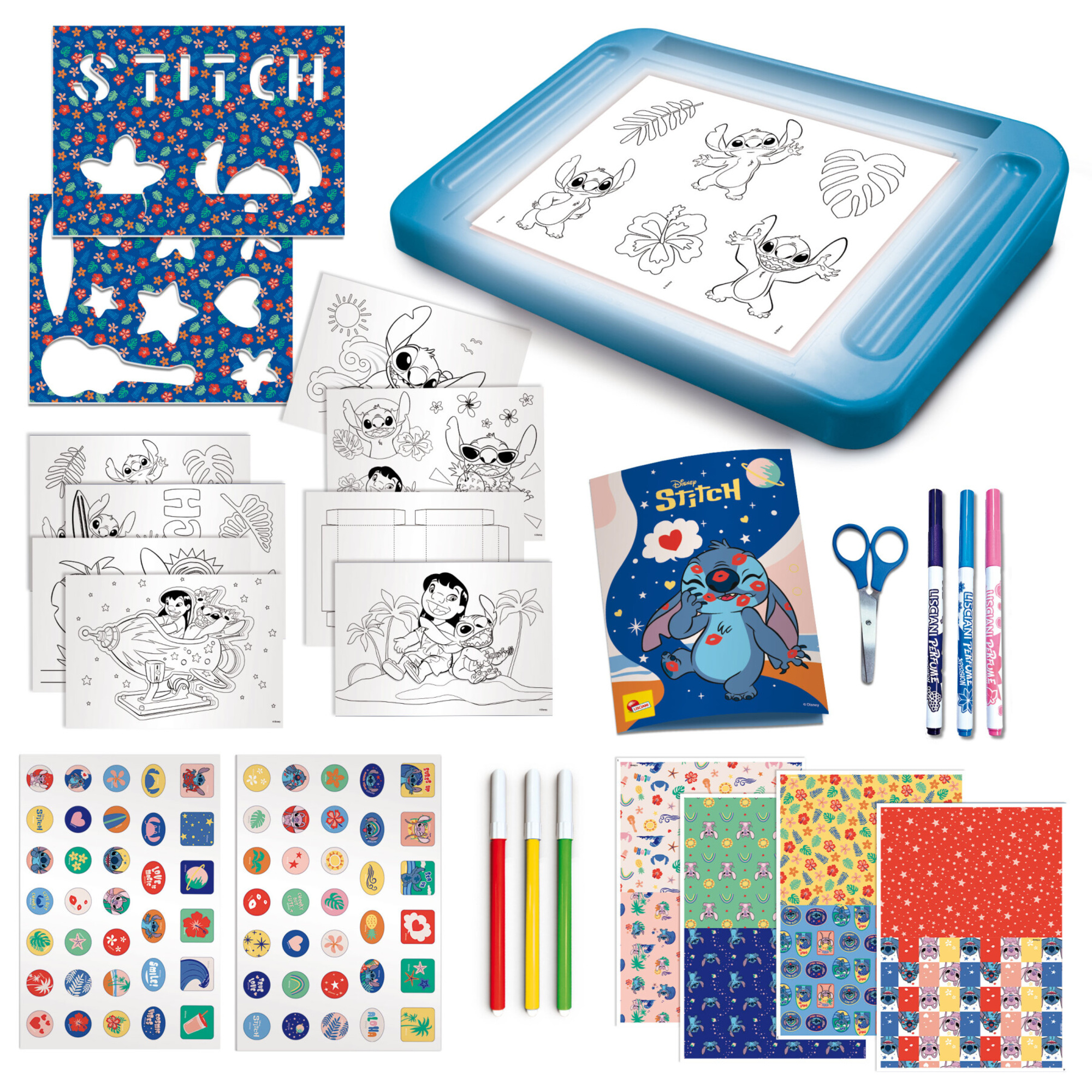 Scuola di disegno con tavolo luminoso stitch  -  stitch - lisciani - Disney Stitch