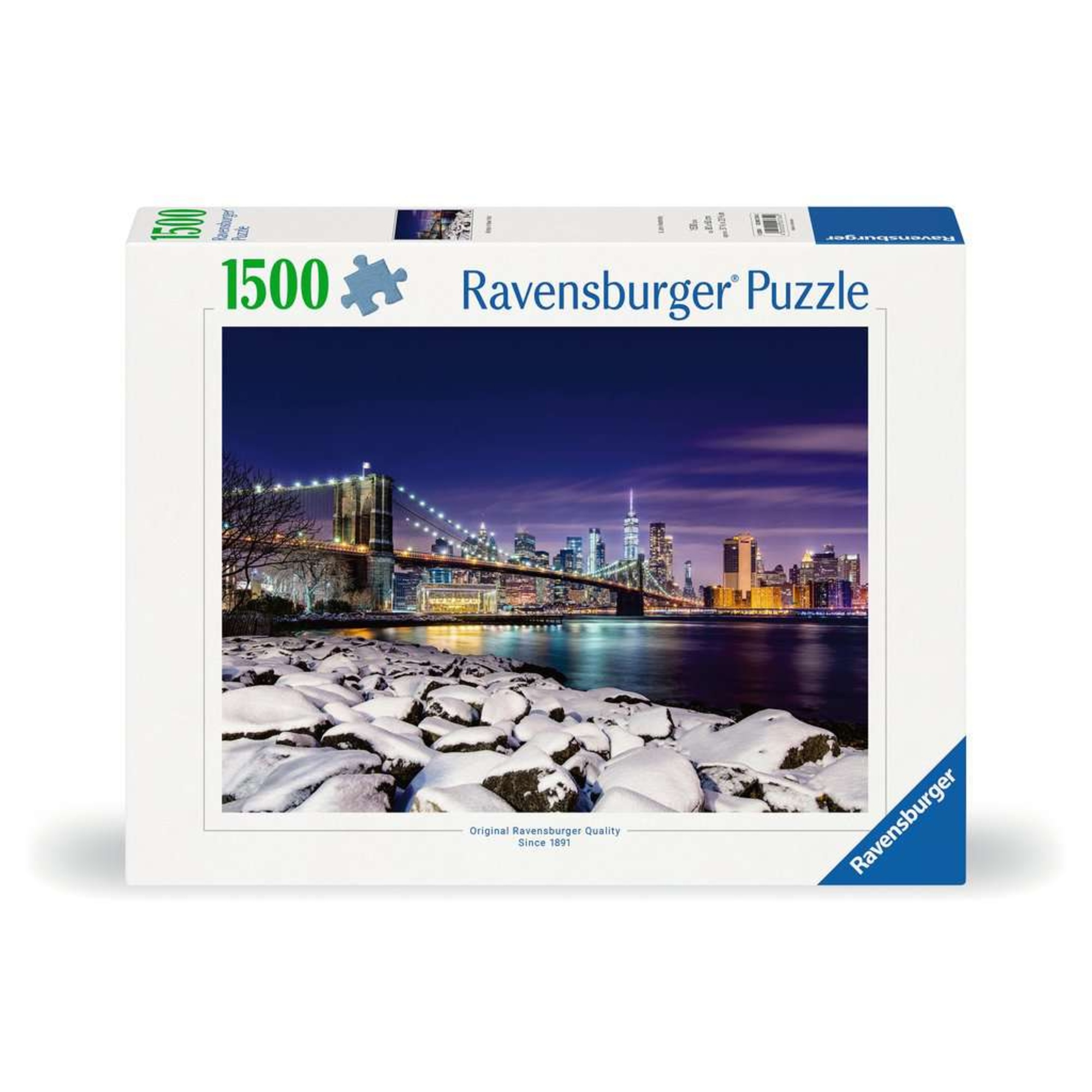 Puzzle ravensburger 1500 pezzi - inverno a new york, collezione paesaggi per adulti - RAVENSBURGER