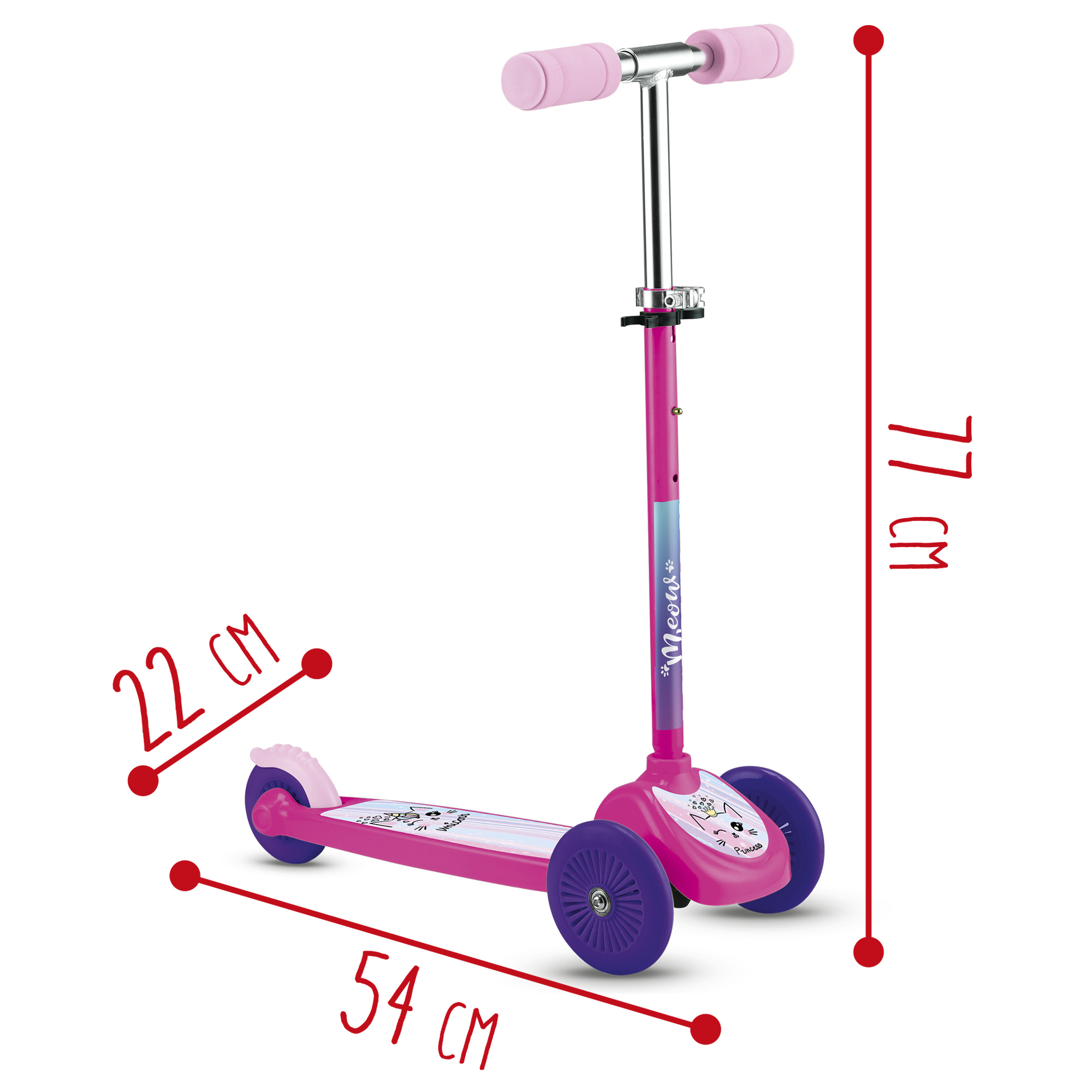 Monopattino 3 ruote - twist & roll - rosa - SUN&SPORT