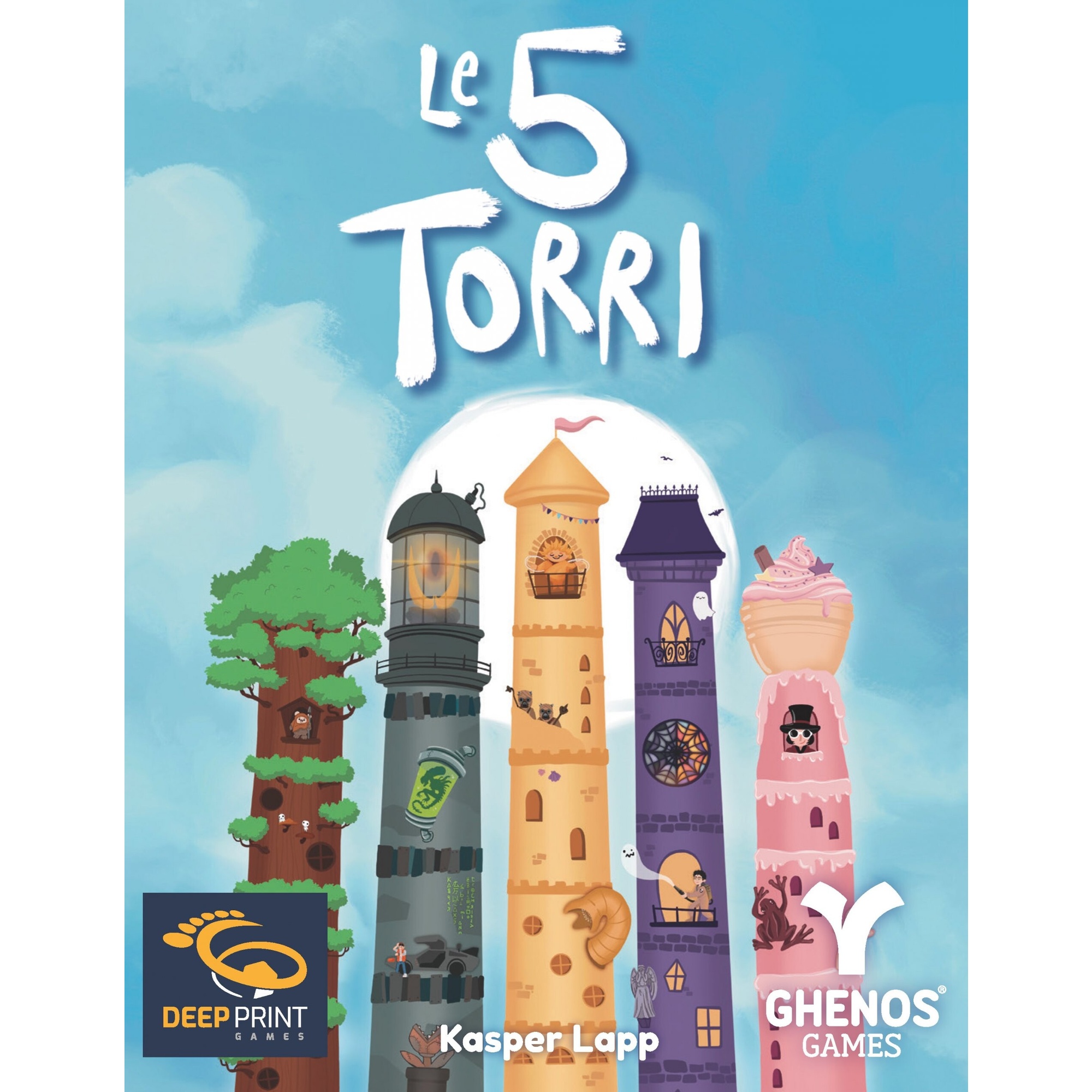 Le 5 torri - gioco di carte semplice e veloce - gioco da tavolo per tutta la famiglia - 