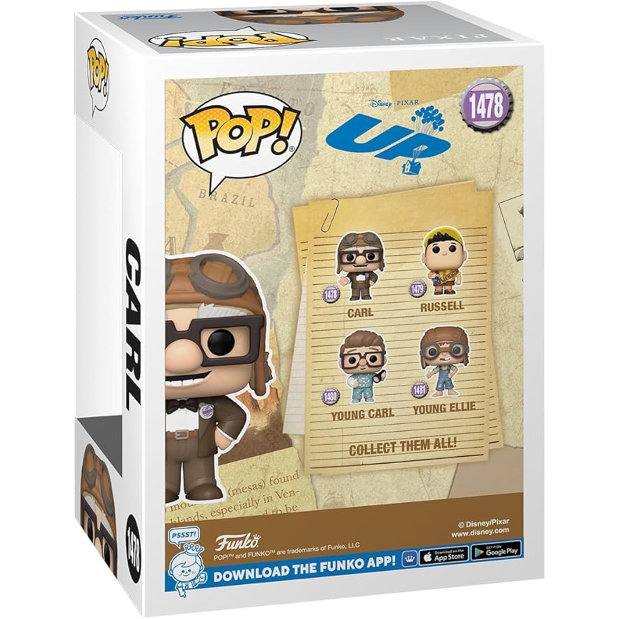 Funko pop - disney up - carl - 1478 - Disney