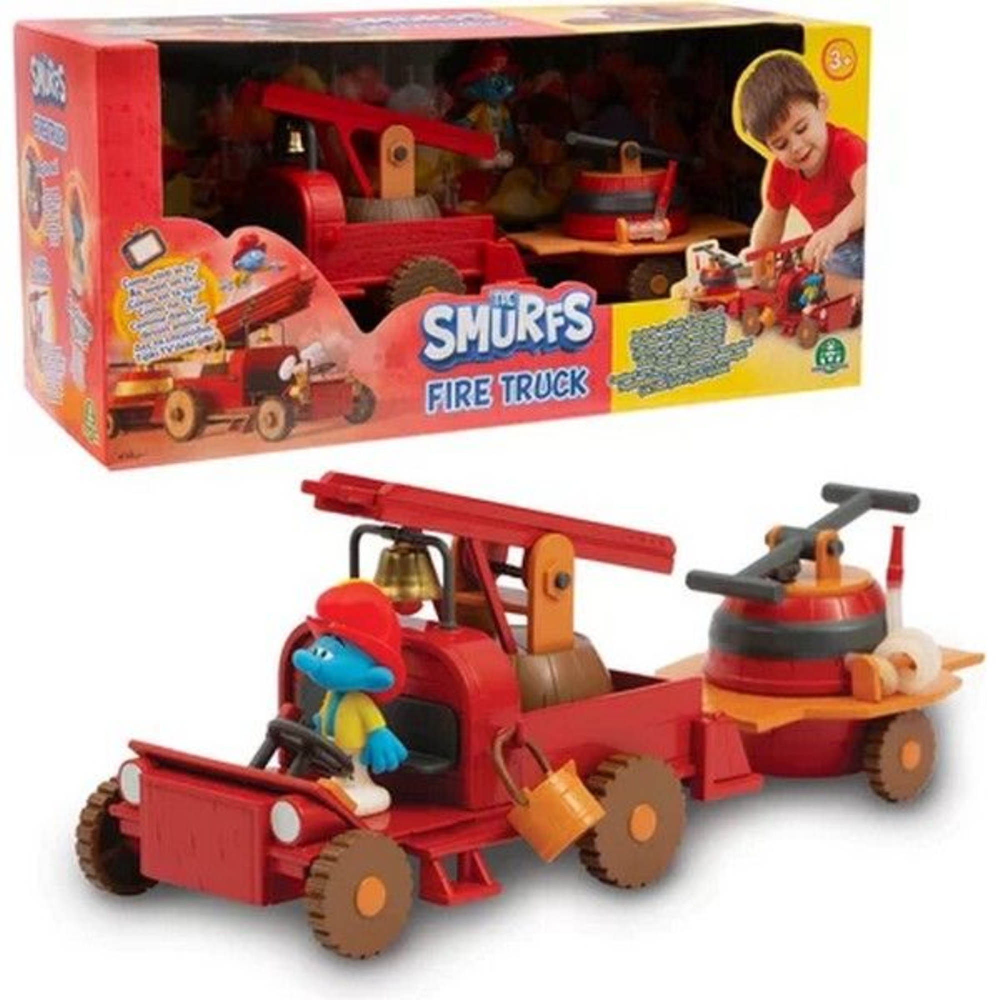 Il camion dei pompieri dei puffi - playset con figurina esclusiva - Puffi