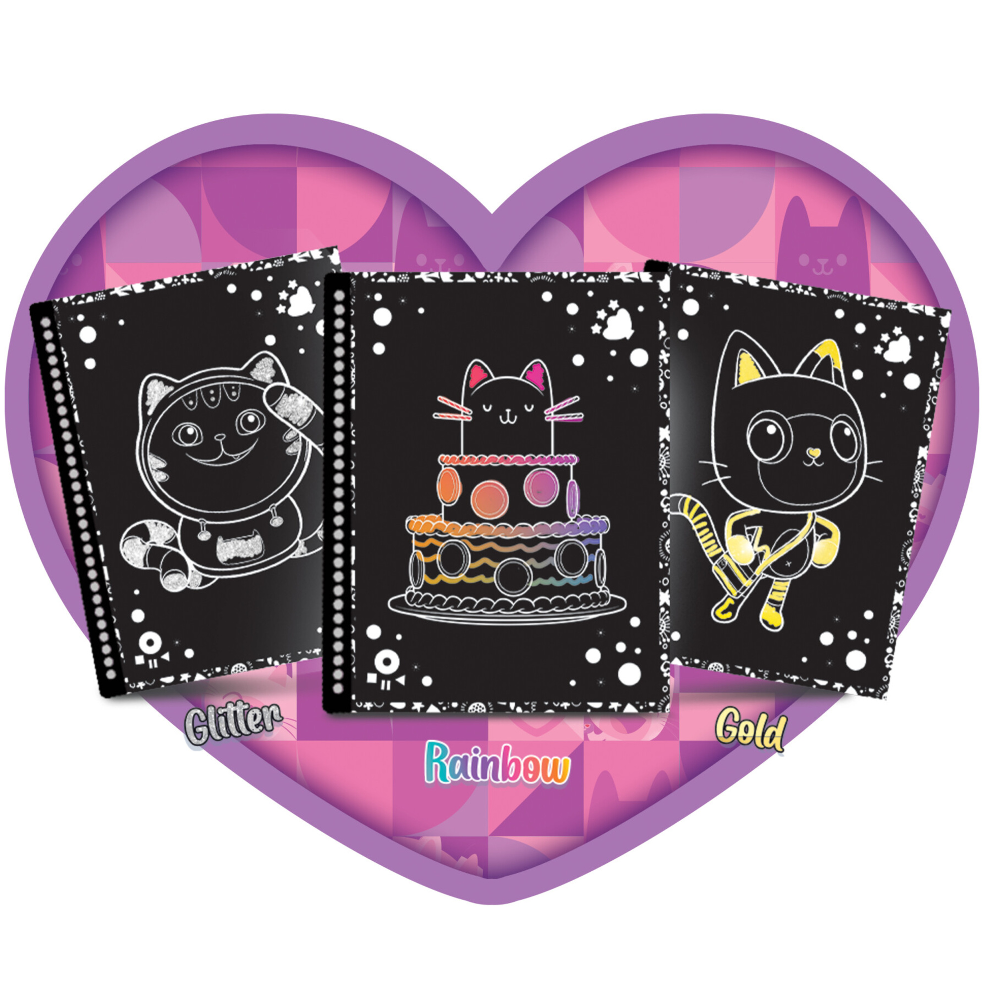 Sketchbook scratch reveal pawtastic di gabby  -  rosa - gabby's dollhouse - LISCIANI