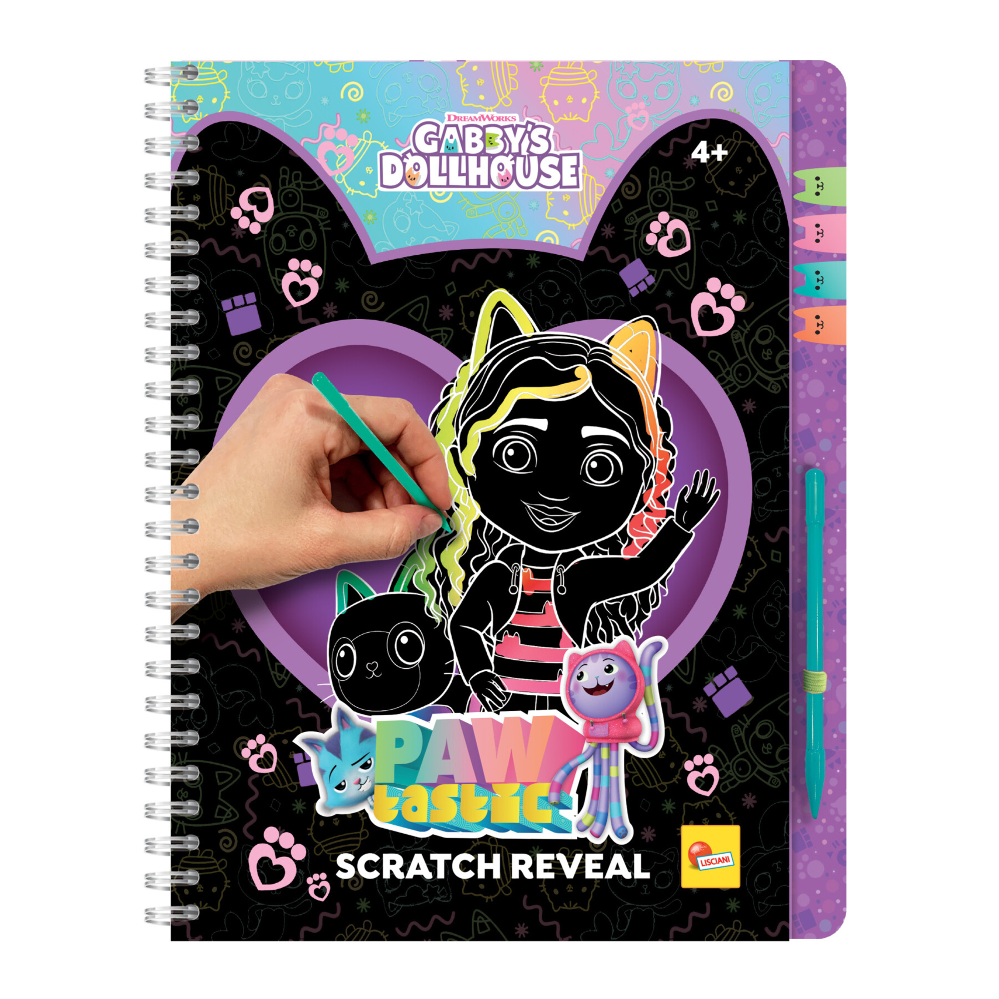 Sketchbook scratch reveal pawtastic di gabby  -  blu - gabby's dollhouse - LISCIANI