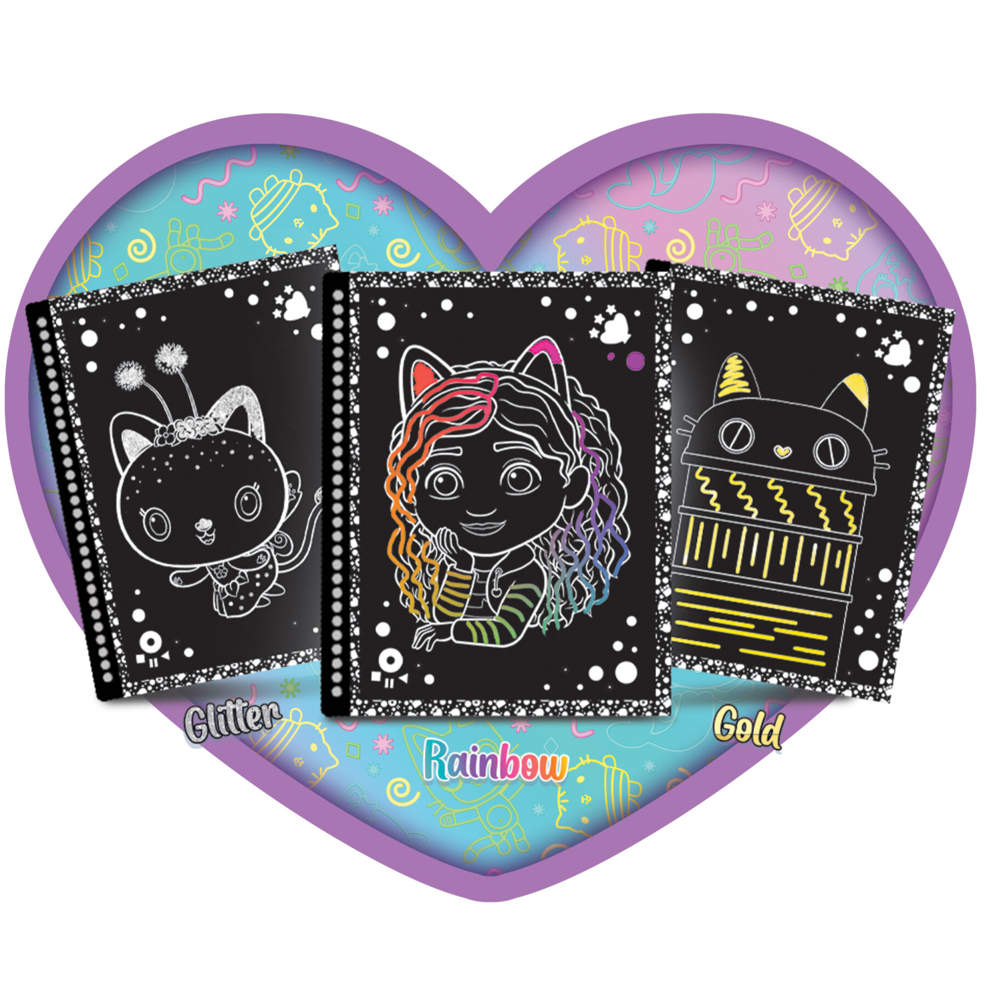 Sketchbook scratch reveal pawtastic di gabby  -  blu - gabby's dollhouse - LISCIANI