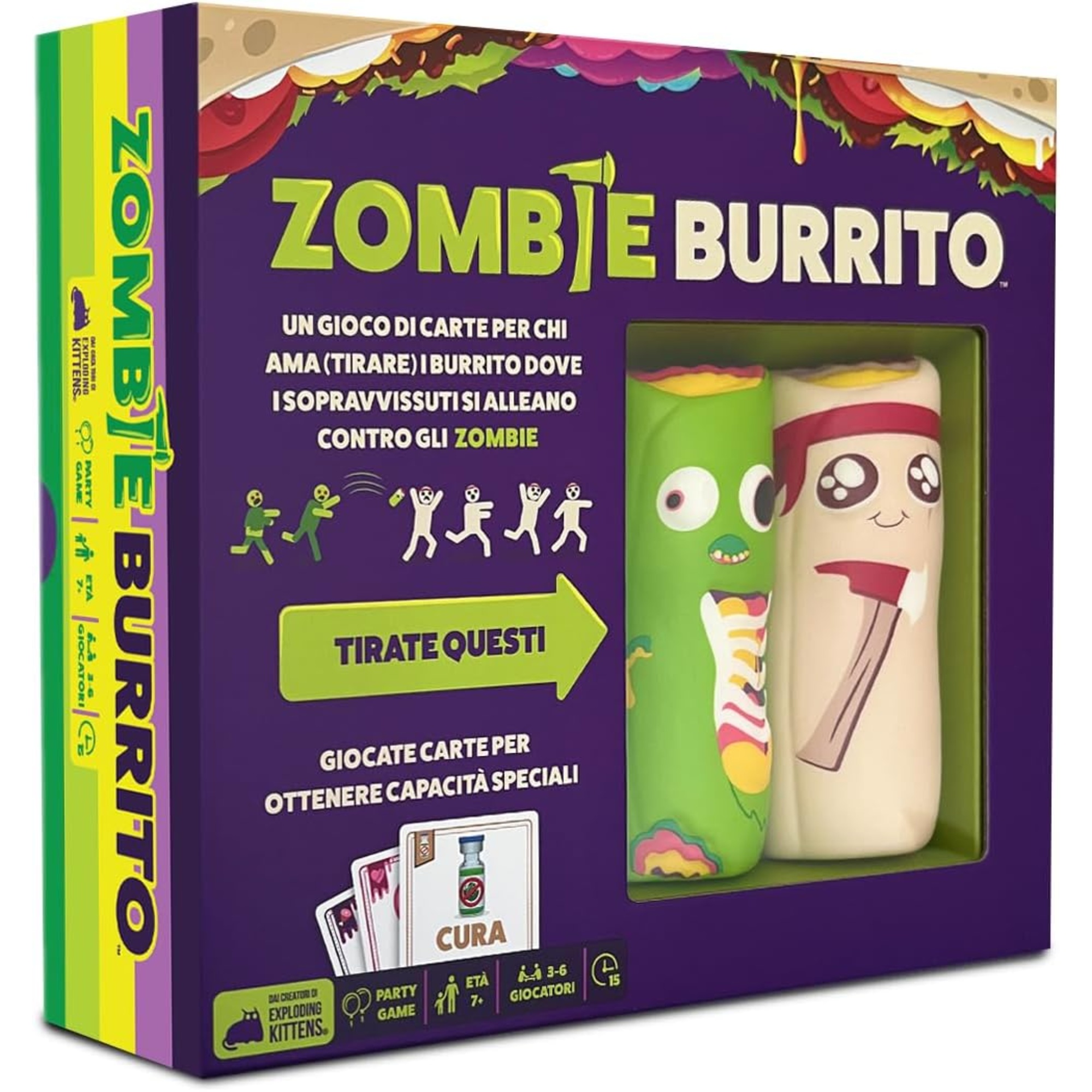 Zombie burrito - gioco da tavolo asmodee - 7+ anni - 2-5 giocatori - ASMODEE