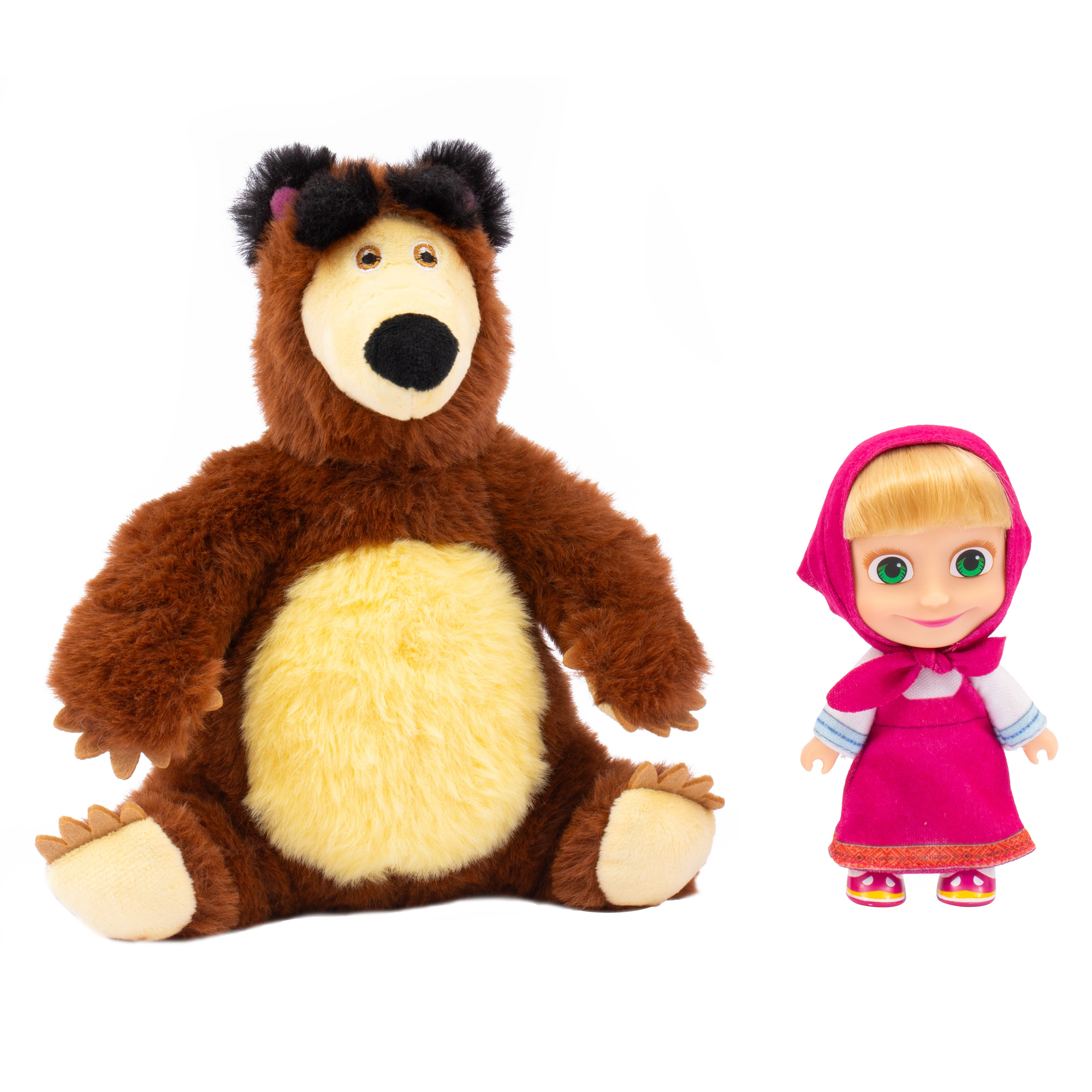 Bambola masha 12cm e peluche orso 20cm - masha & orso - MASHA & ORSO