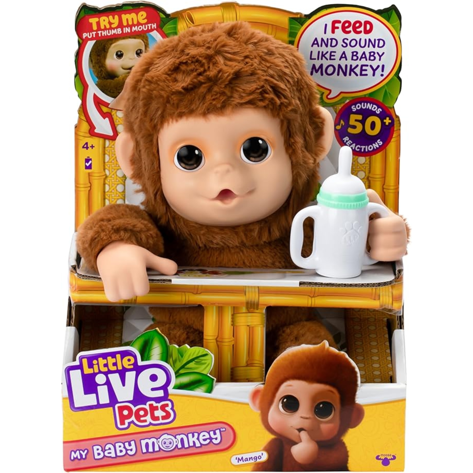 Little live pets my baby monkey - scimmia interattiva con oltre 50 suoni e reazioni - GIOCHI PREZIOSI