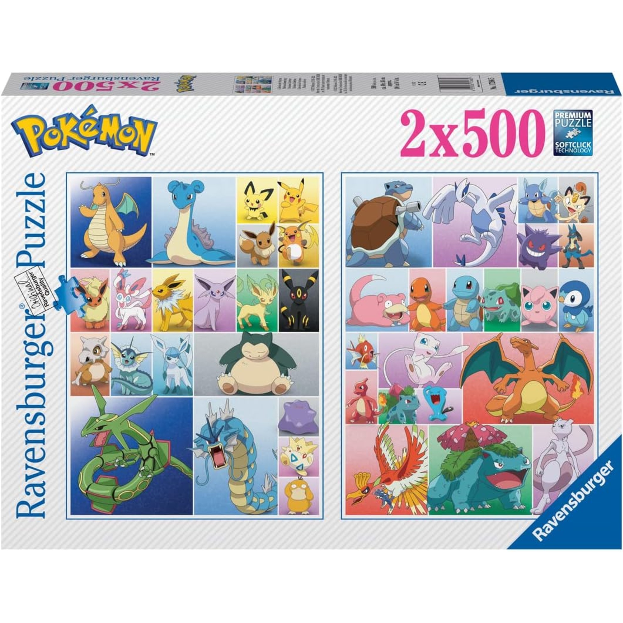 Puzzle pokémon ravensburger 2x500 pezzi - POKEMON