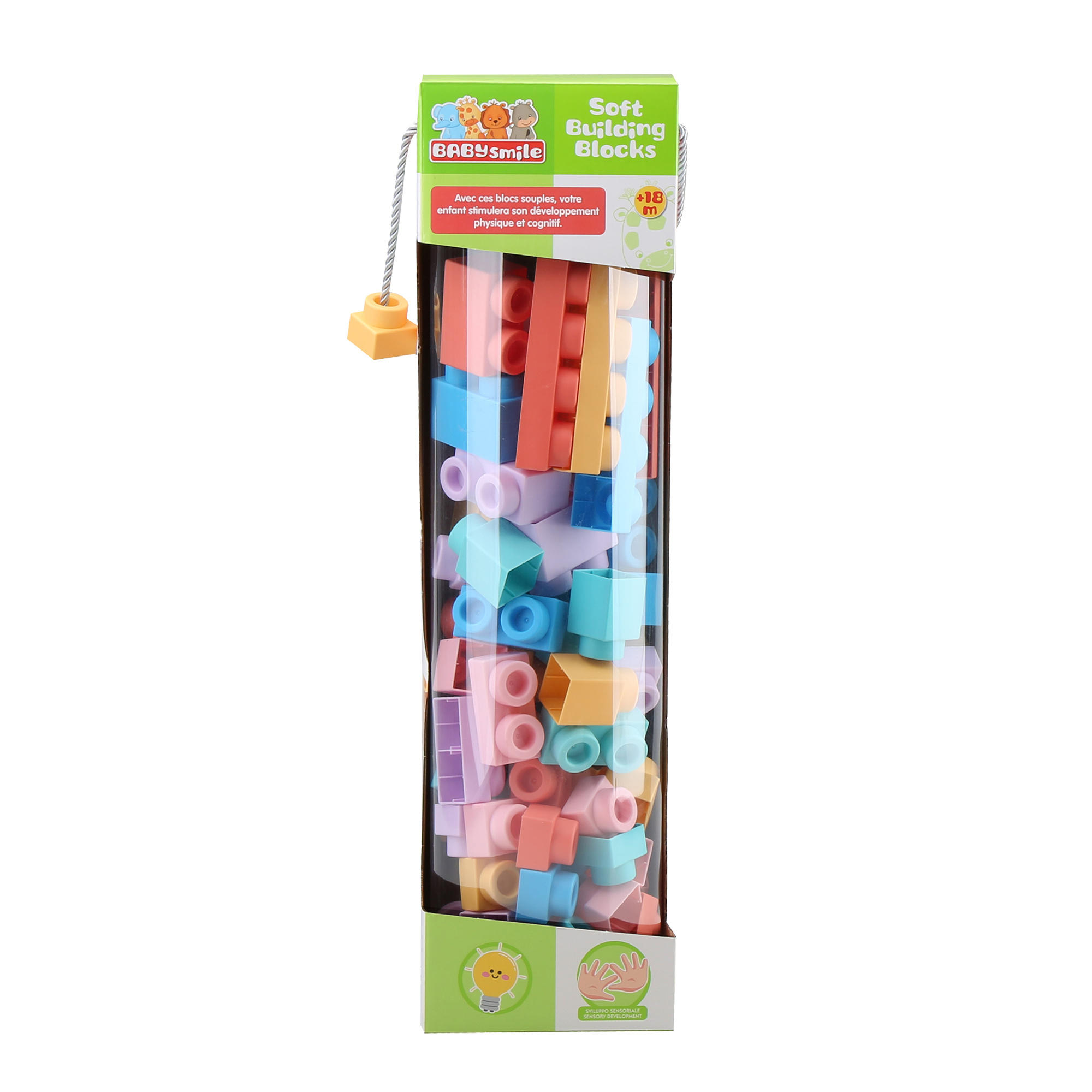 Set di 76 blocchi da costruzione soft  per bambini - baby smile - BABY SMILE